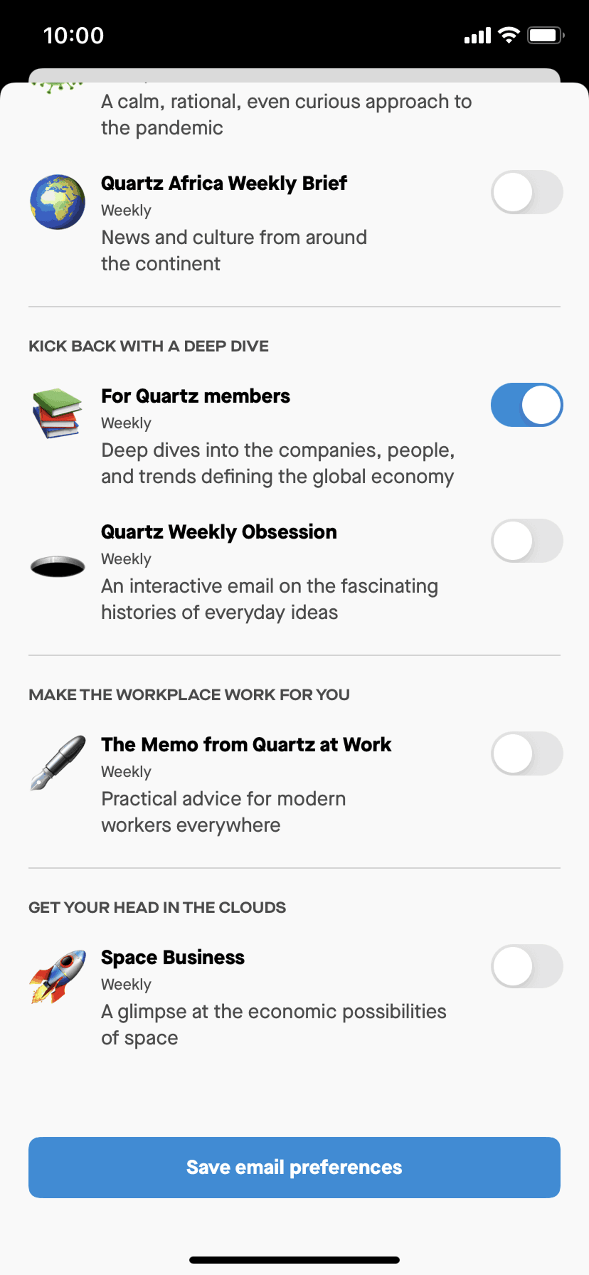 Quartz iOS News interface screenshot 8