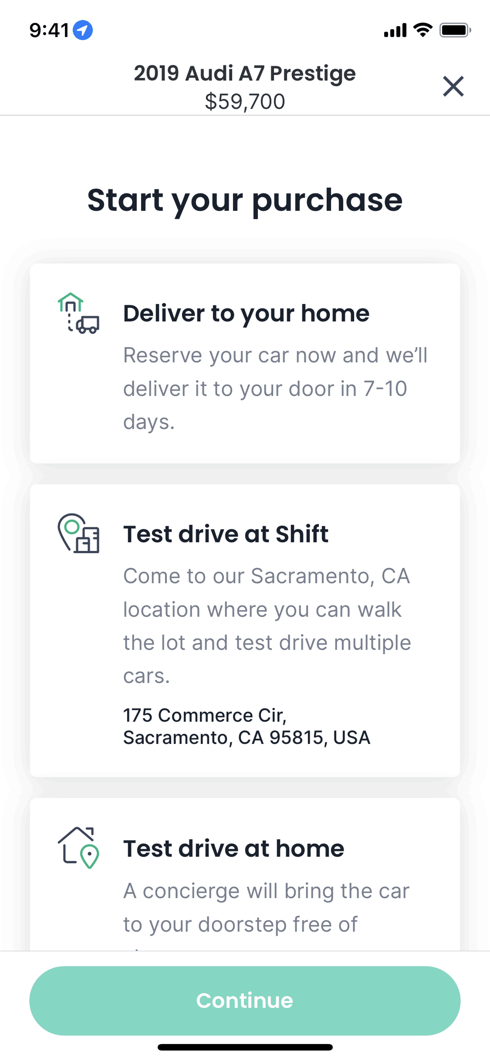 Shift iOS Shopping interface screenshot 8