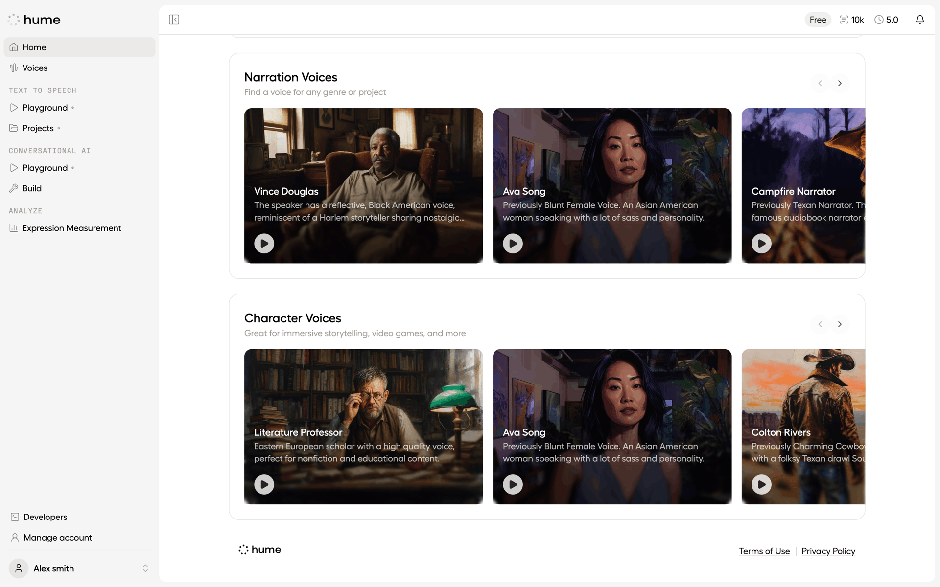Hume AI Web emotion recognition interface screenshot 22
