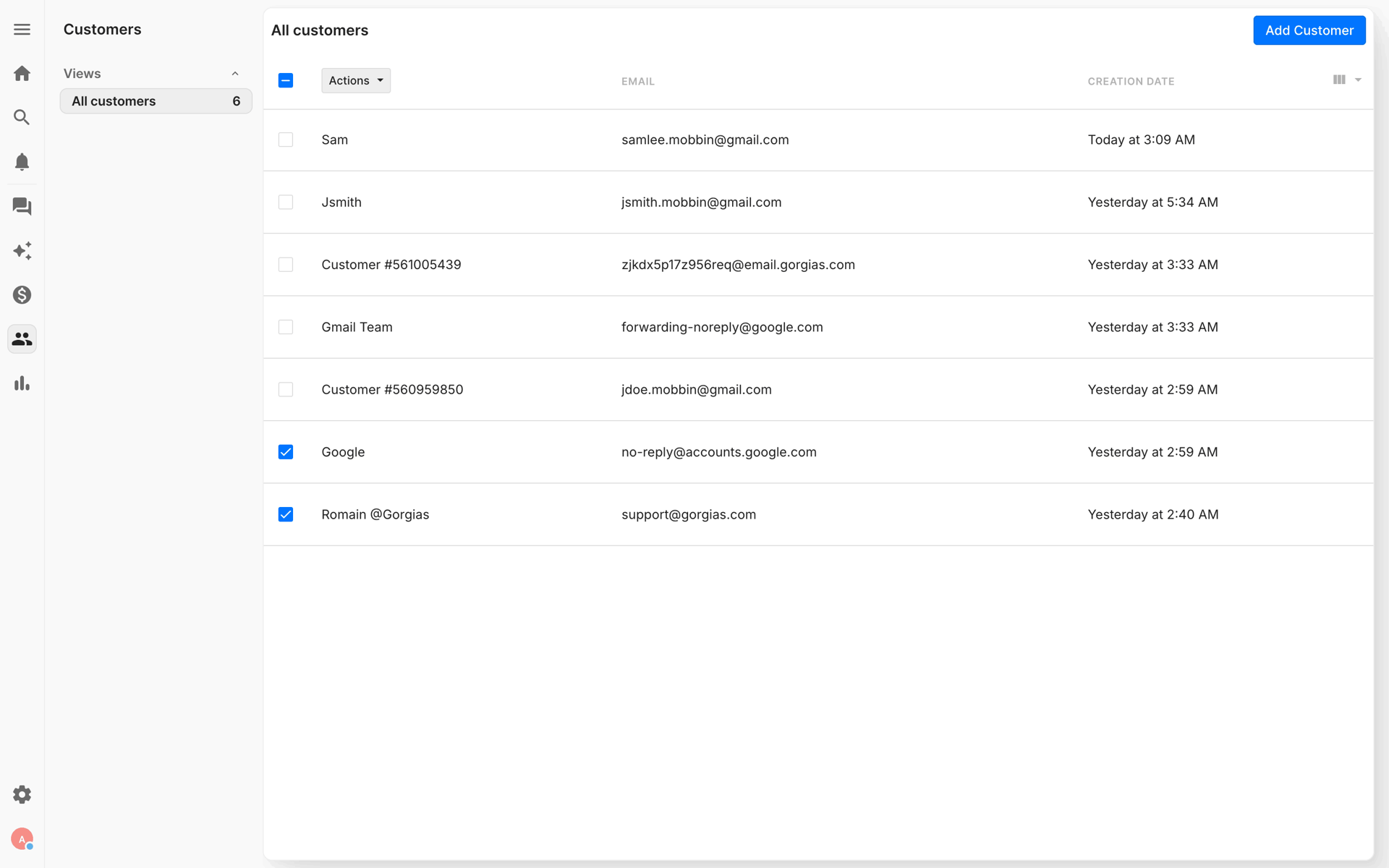 Gorgias Web Business interface screenshot 9
