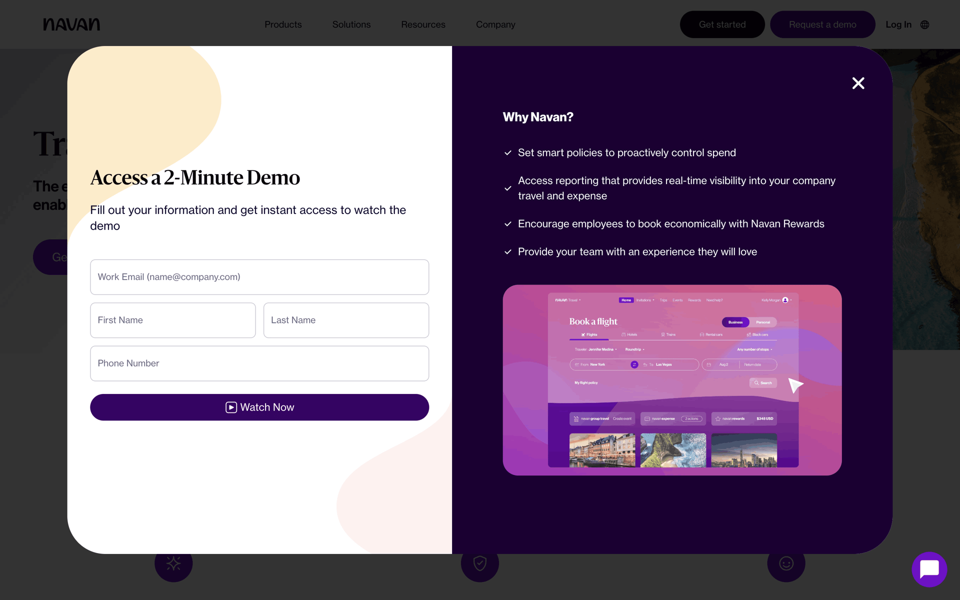 Navan Web Business interface screenshot 9