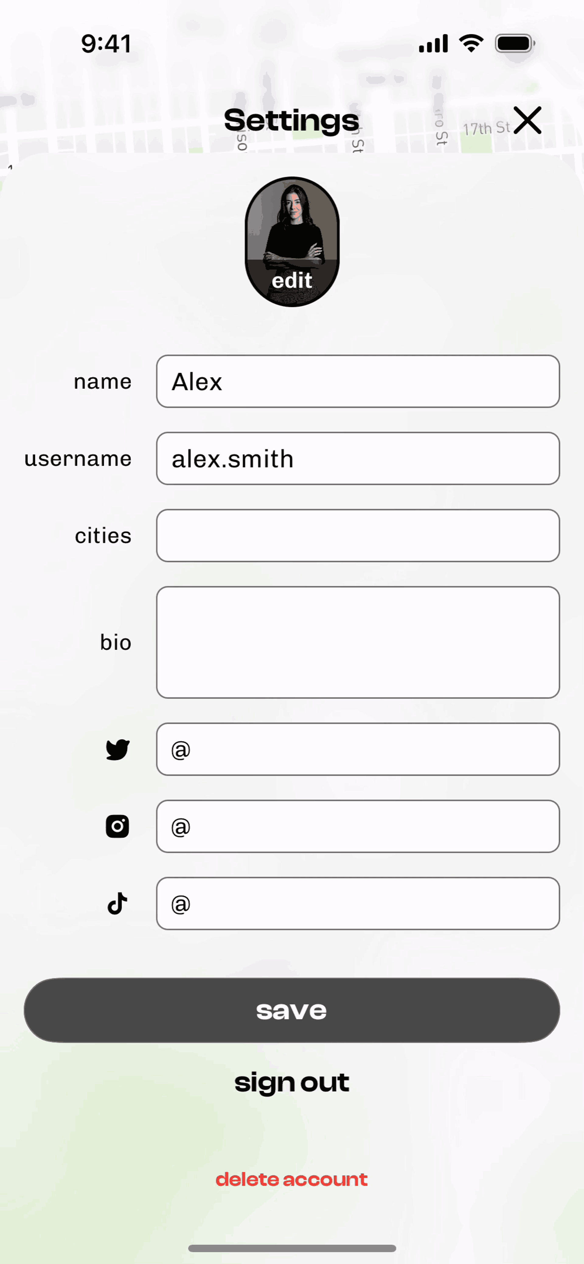 Corner iOS Social Networking interface screenshot 19