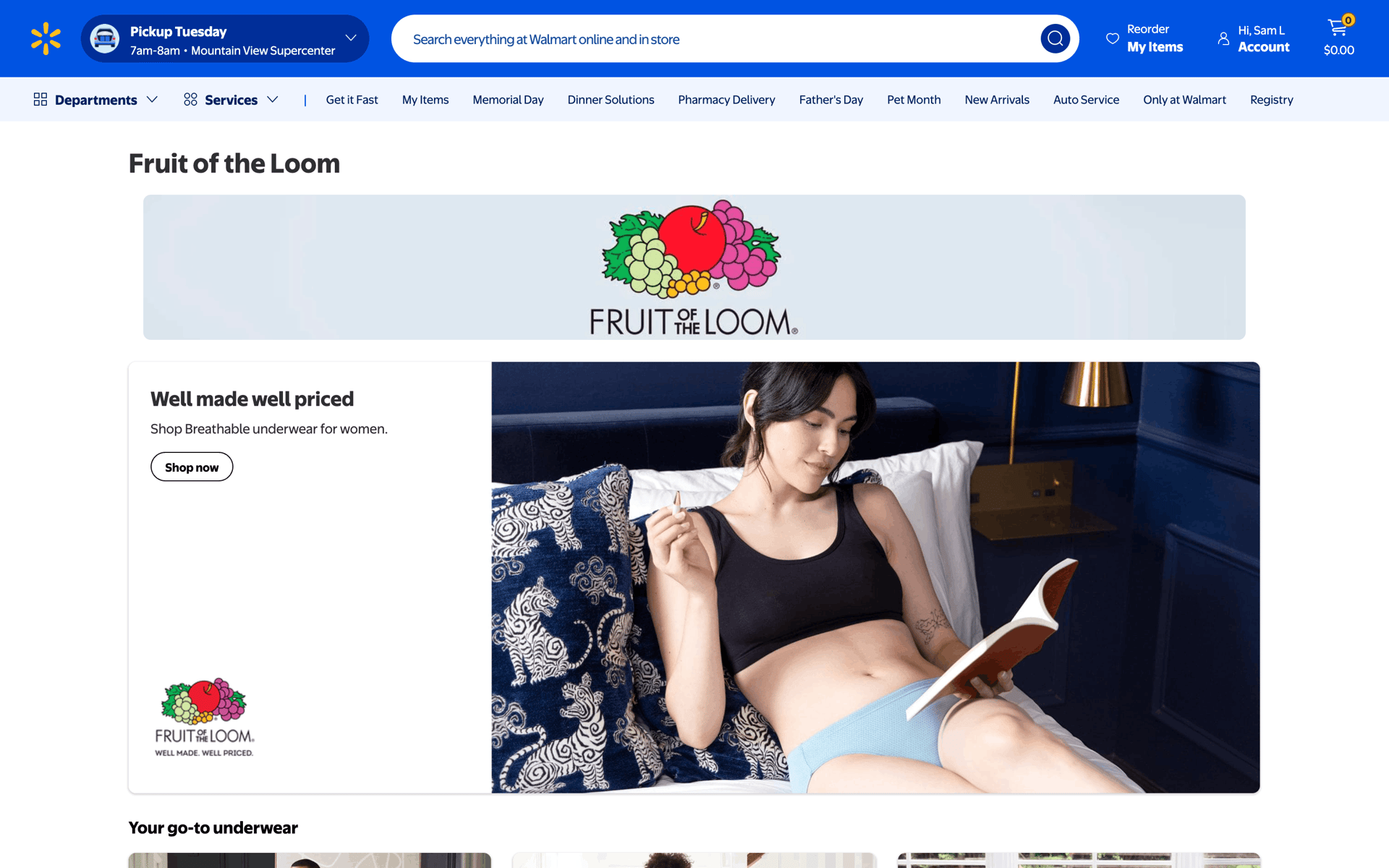Walmart Web Shopping interface screenshot 5