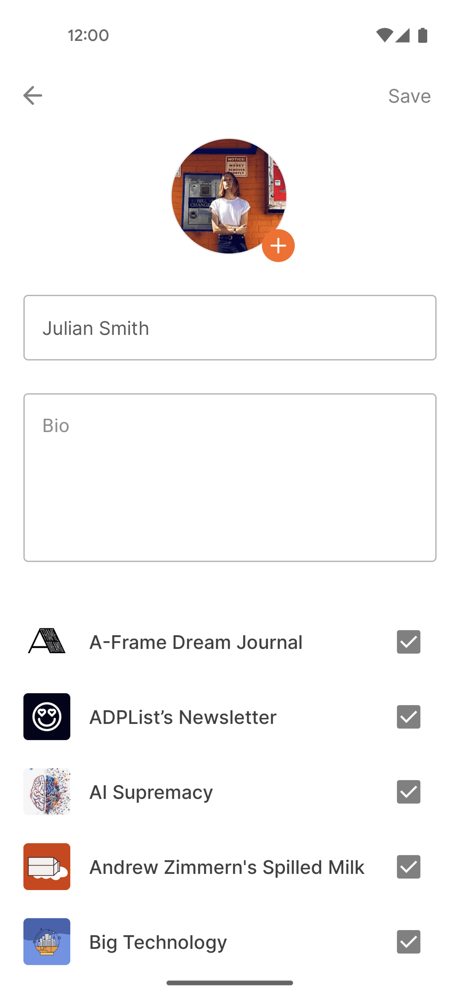 Substack Android News interface screenshot 16