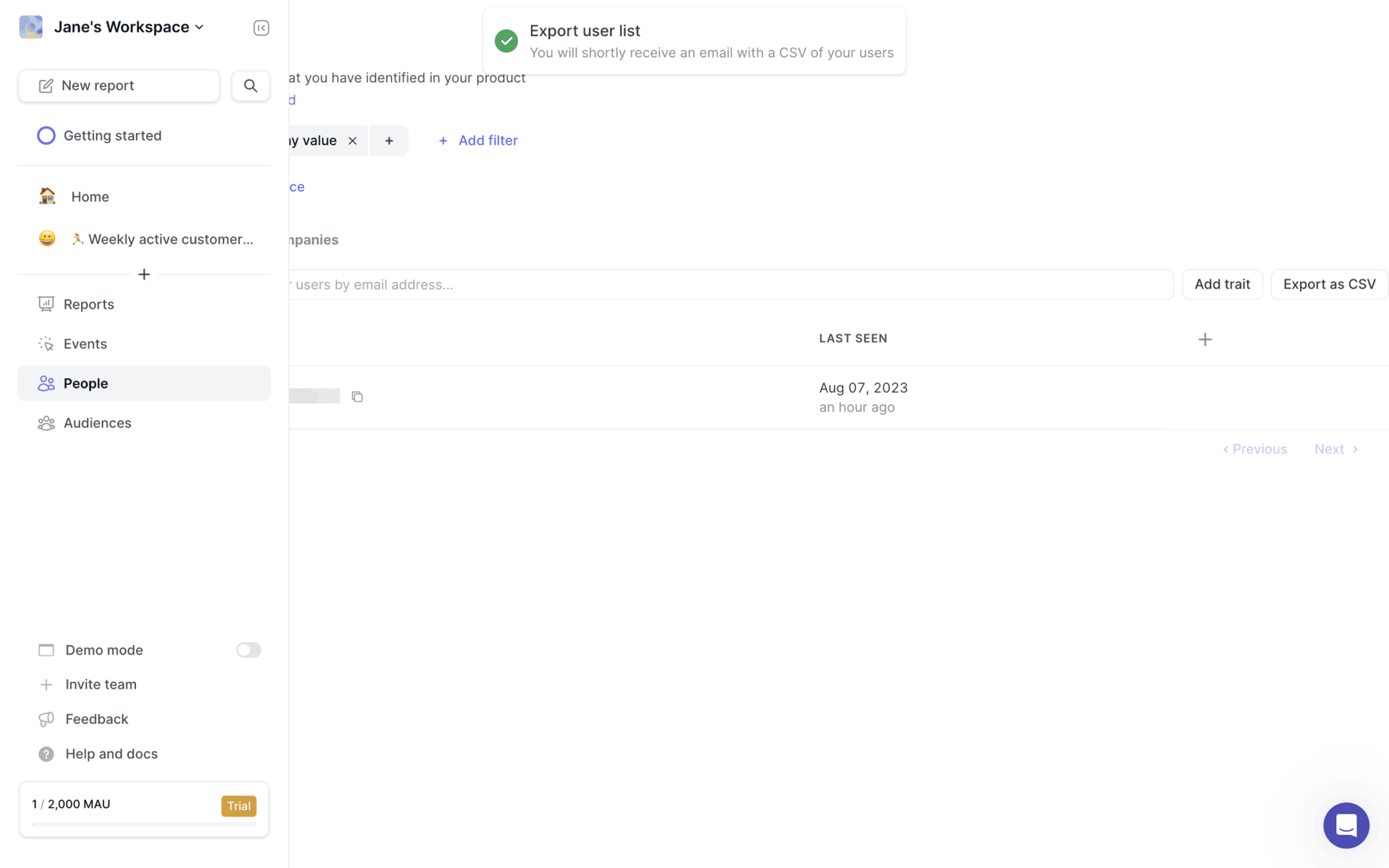 June Web Business interface screenshot 22