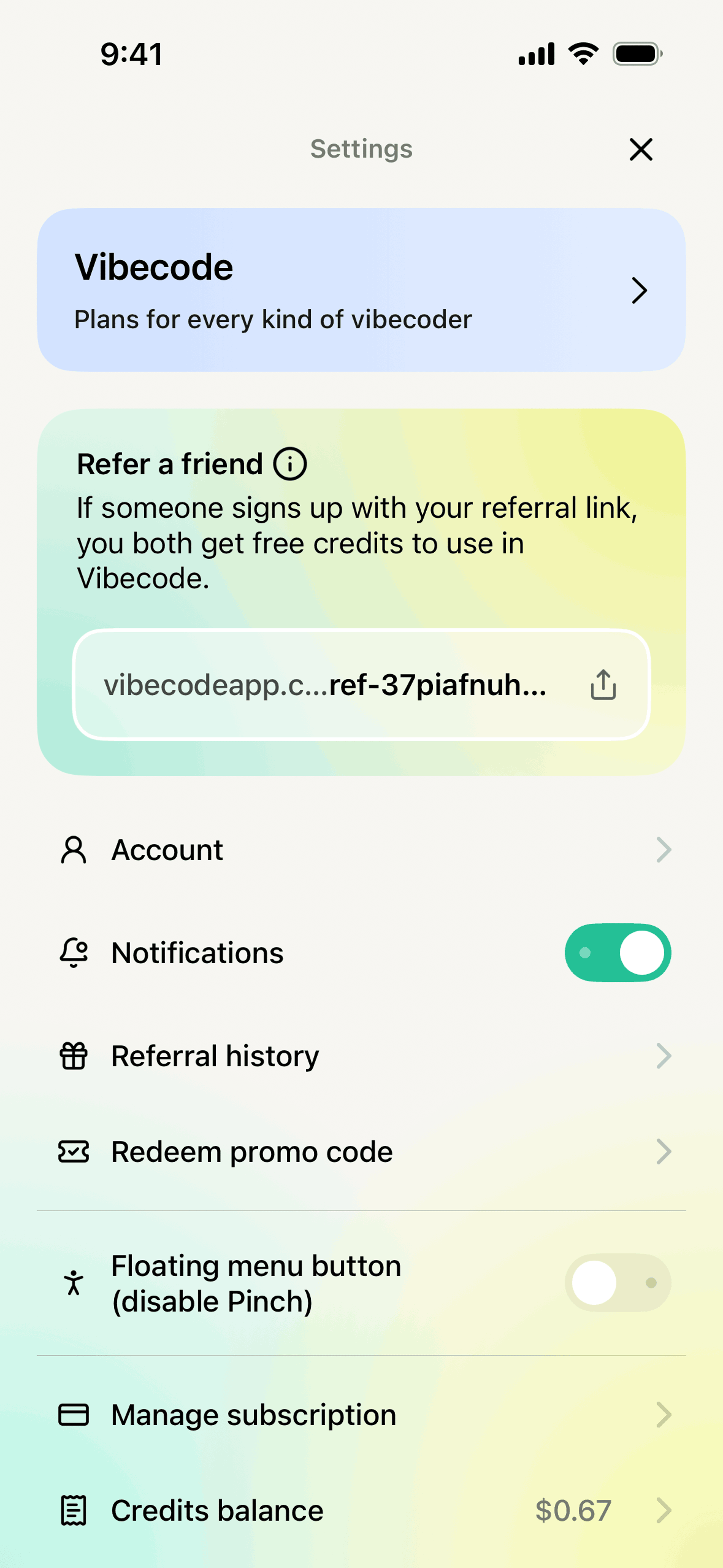 Vibecode iOS Developer Tools interface screenshot 10