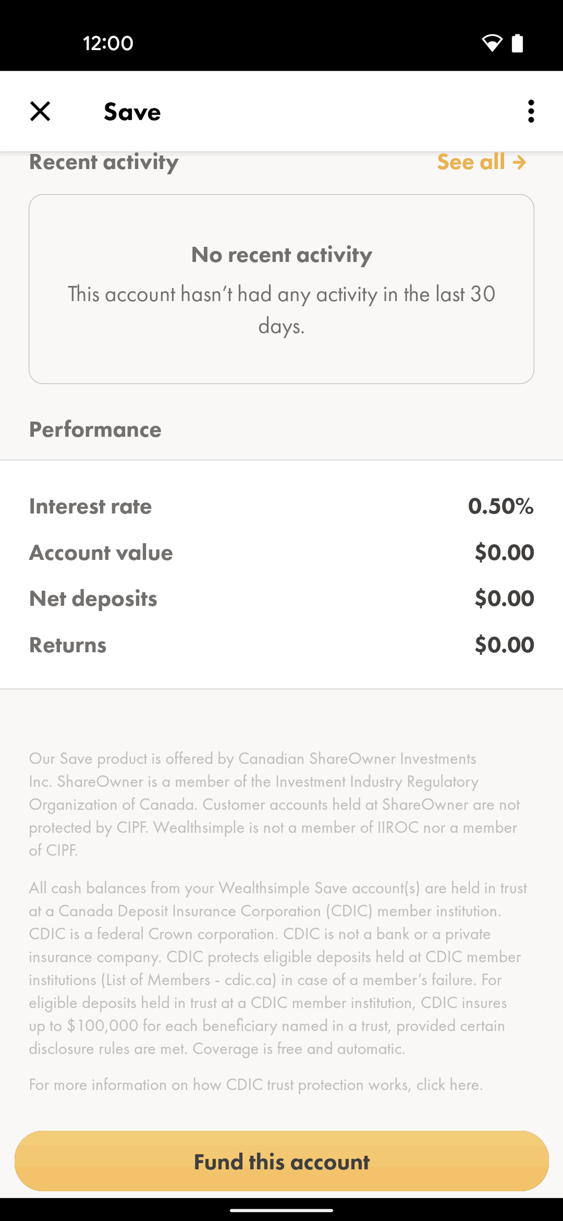 Wealthsimple Invest Android Finance interface screenshot 8