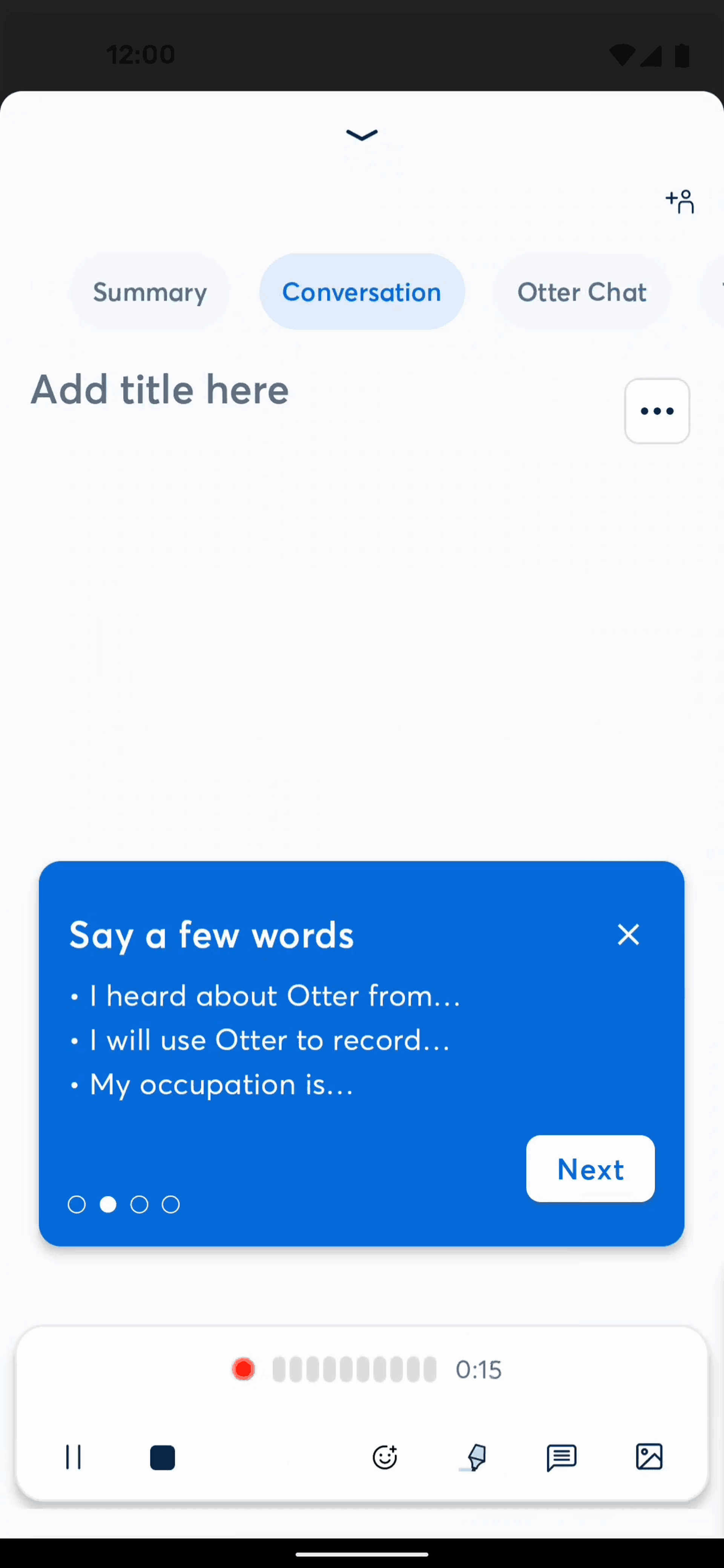 Otter.ai Android AI interface screenshot 15