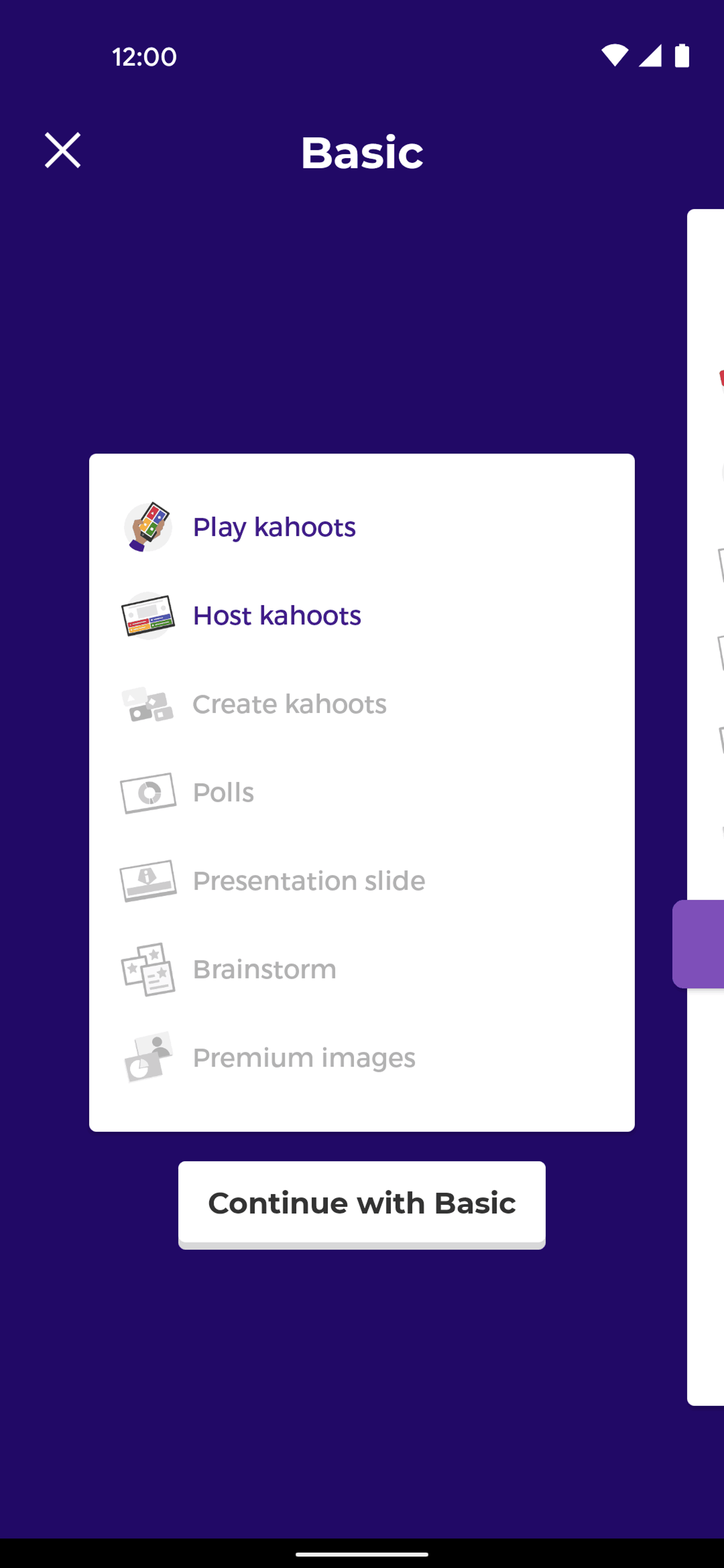 Kahoot! Android Education interface screenshot 16