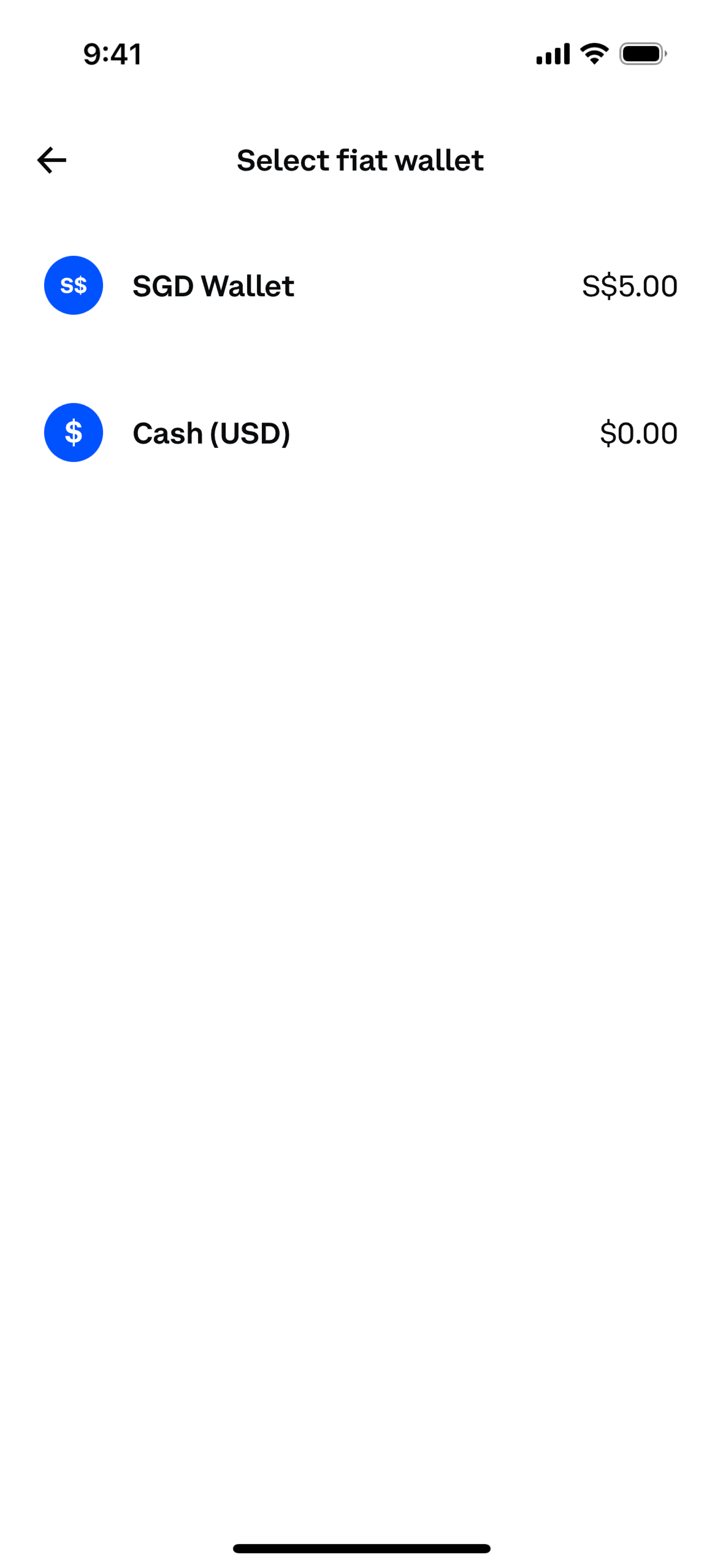 Coinbase iOS Finance interface screenshot 8