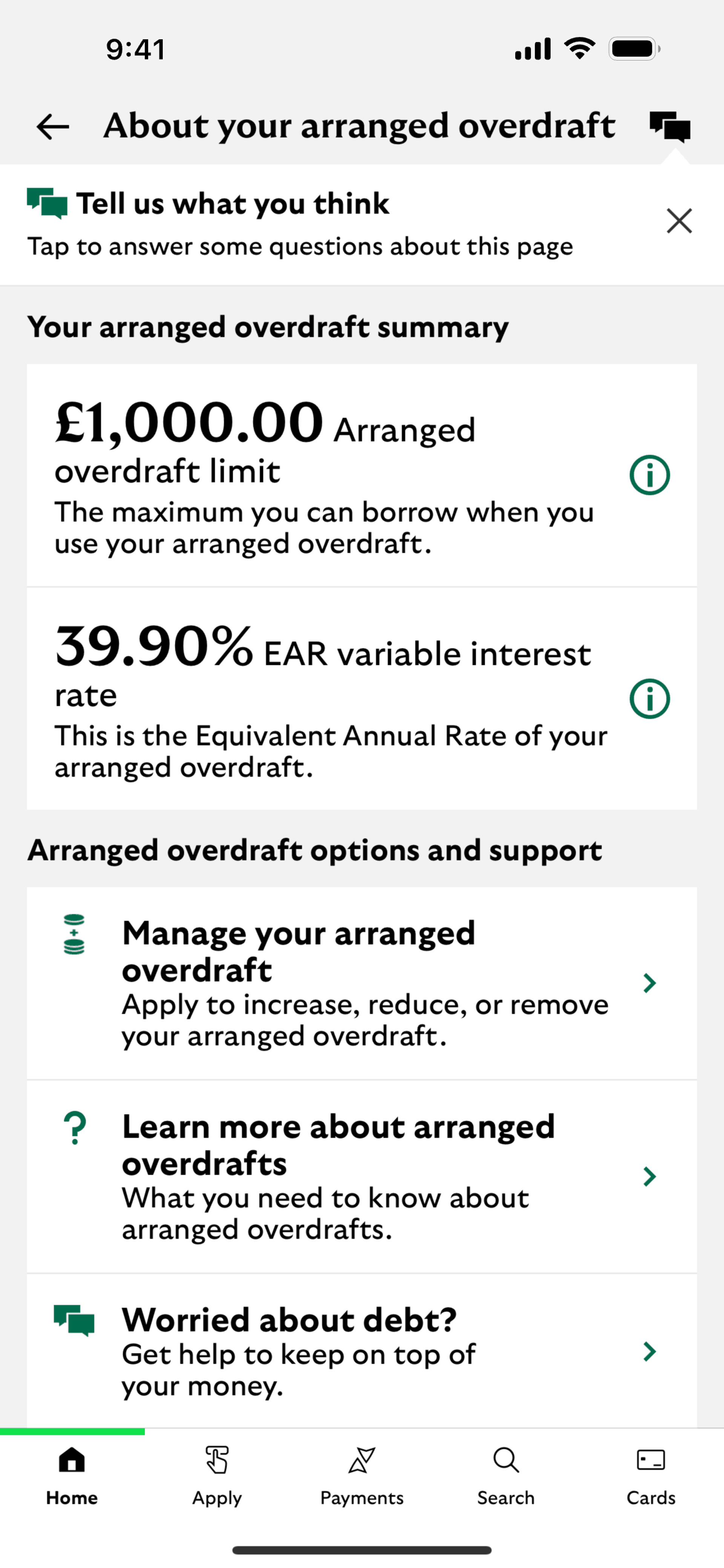 Lloyds Mobile Banking iOS Finance interface screenshot 5