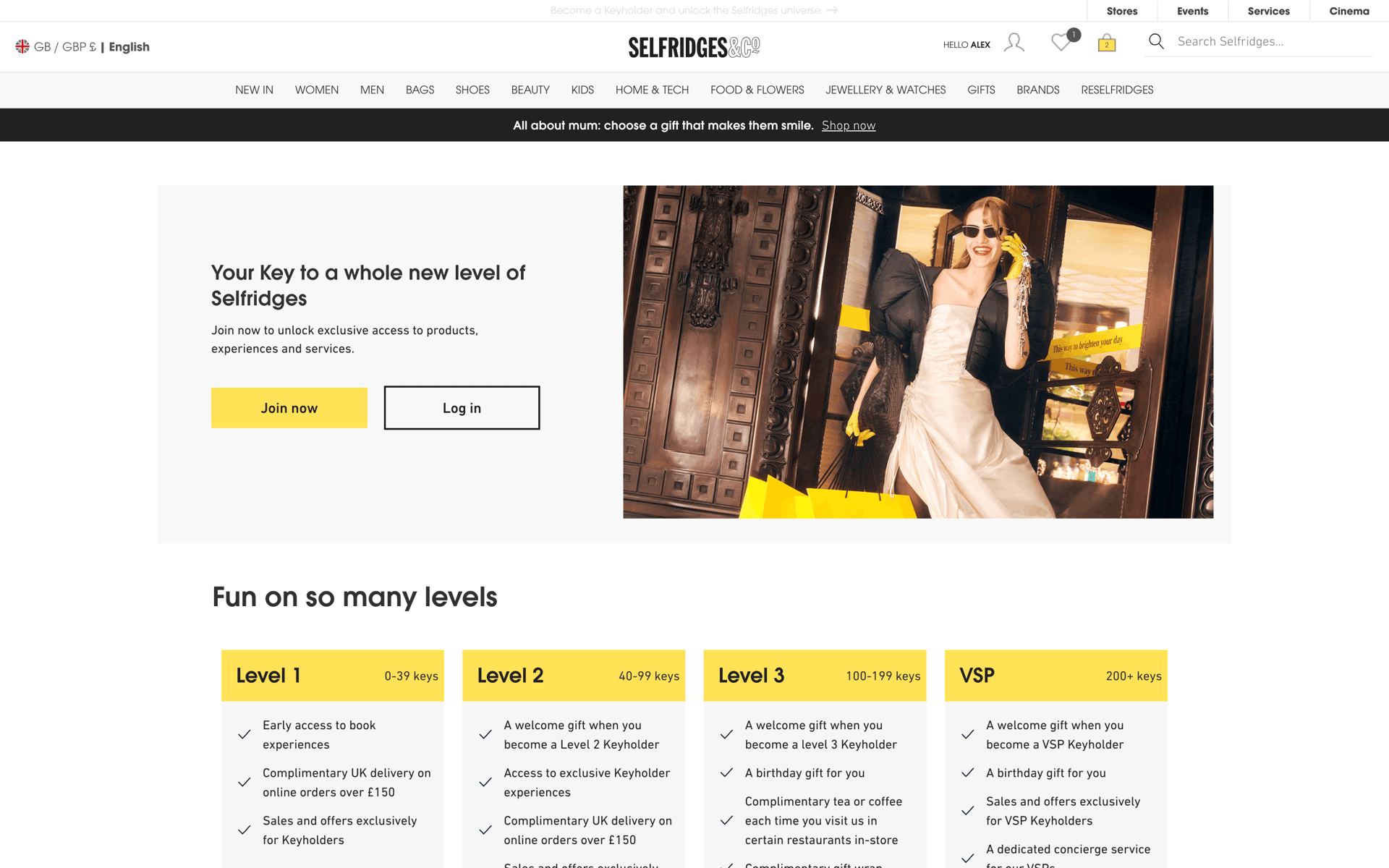 Selfridges Web Shopping interface screenshot 15