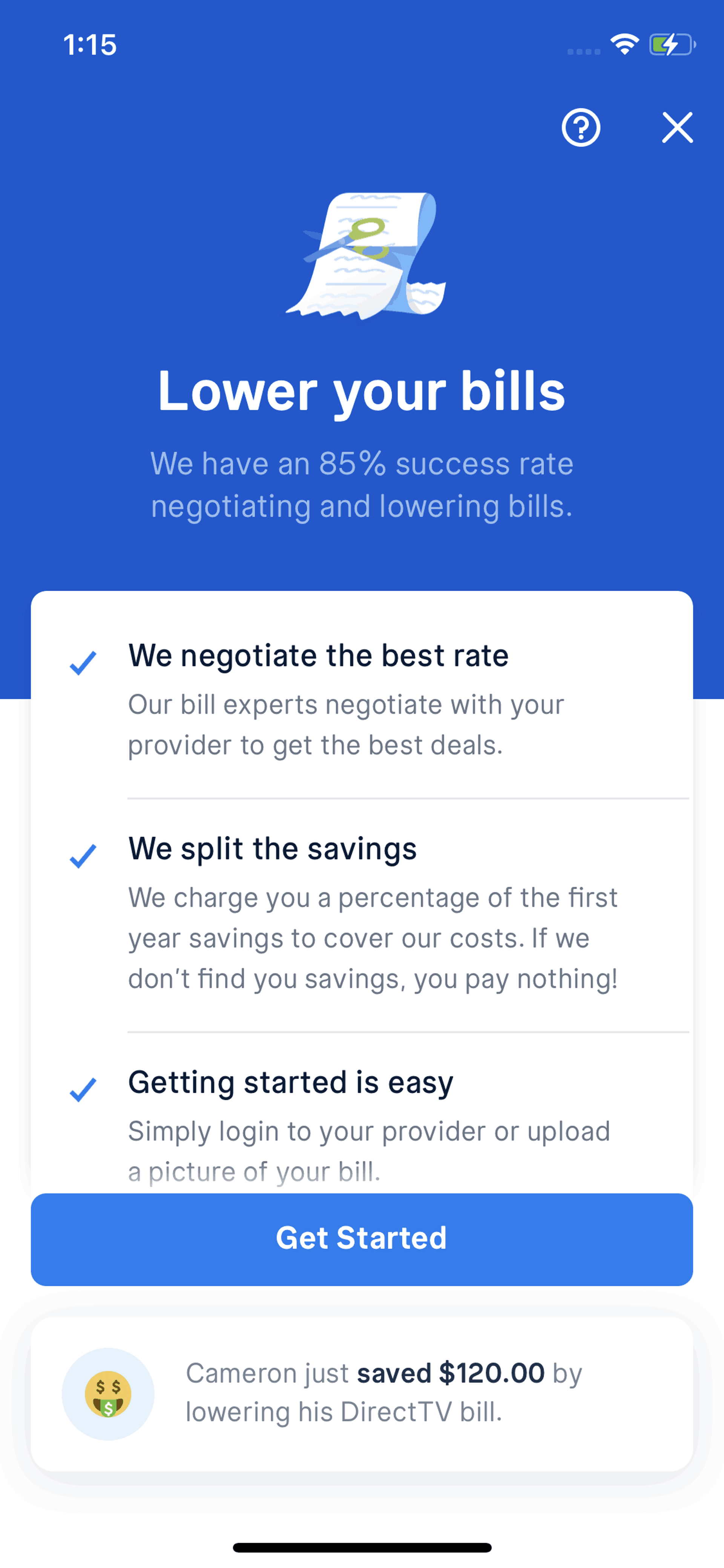 Truebill iOS Finance interface screenshot 11