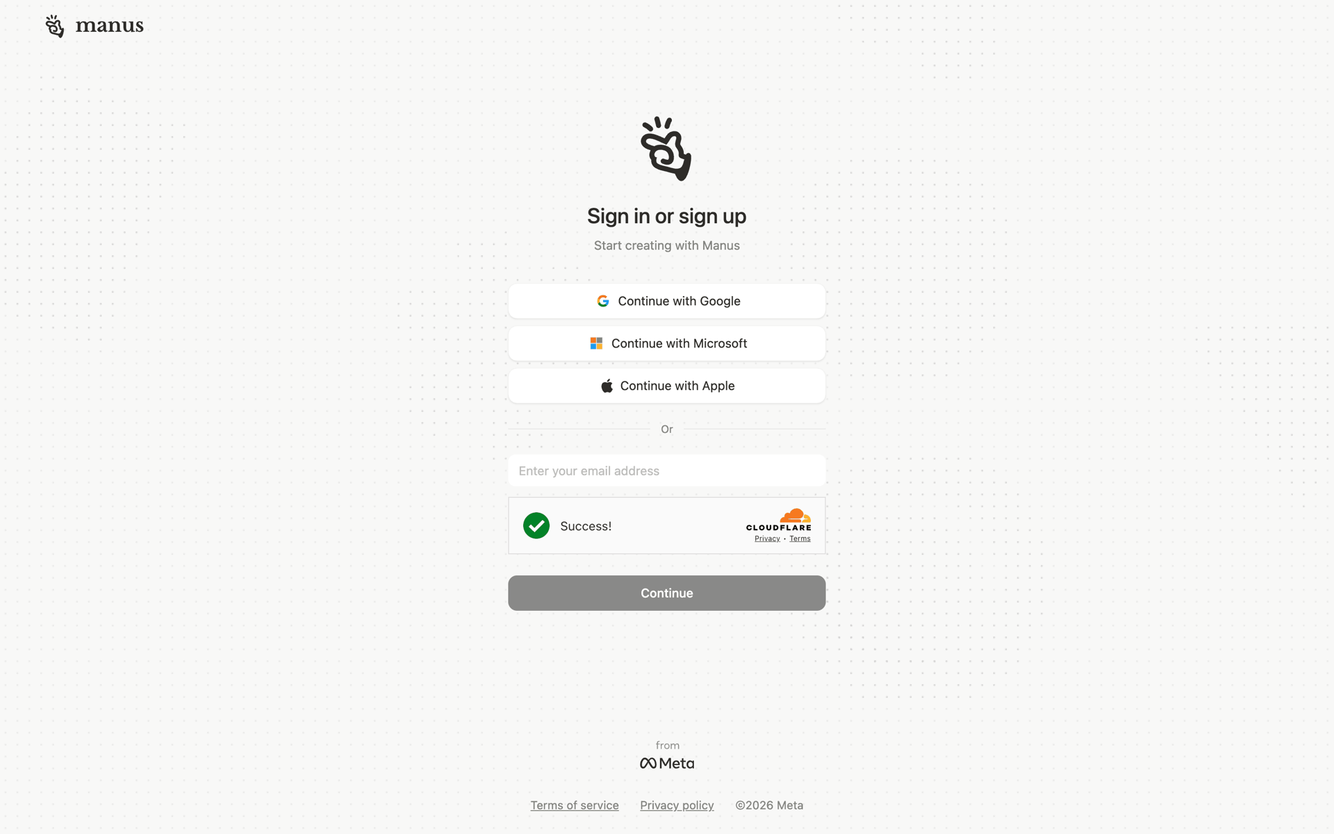 Manus Web AI interface screenshot 3