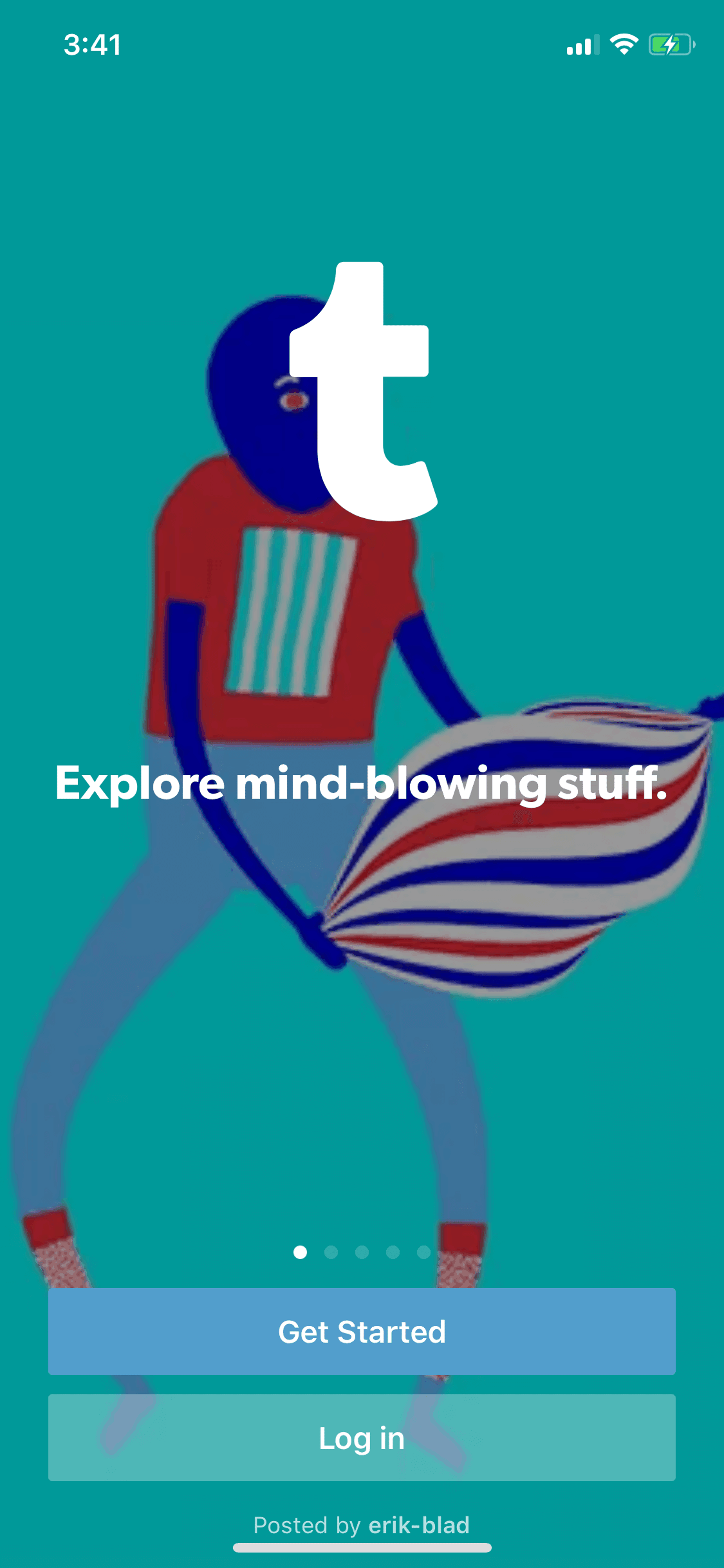 Tumblr iOS Social Networking interface screenshot 1