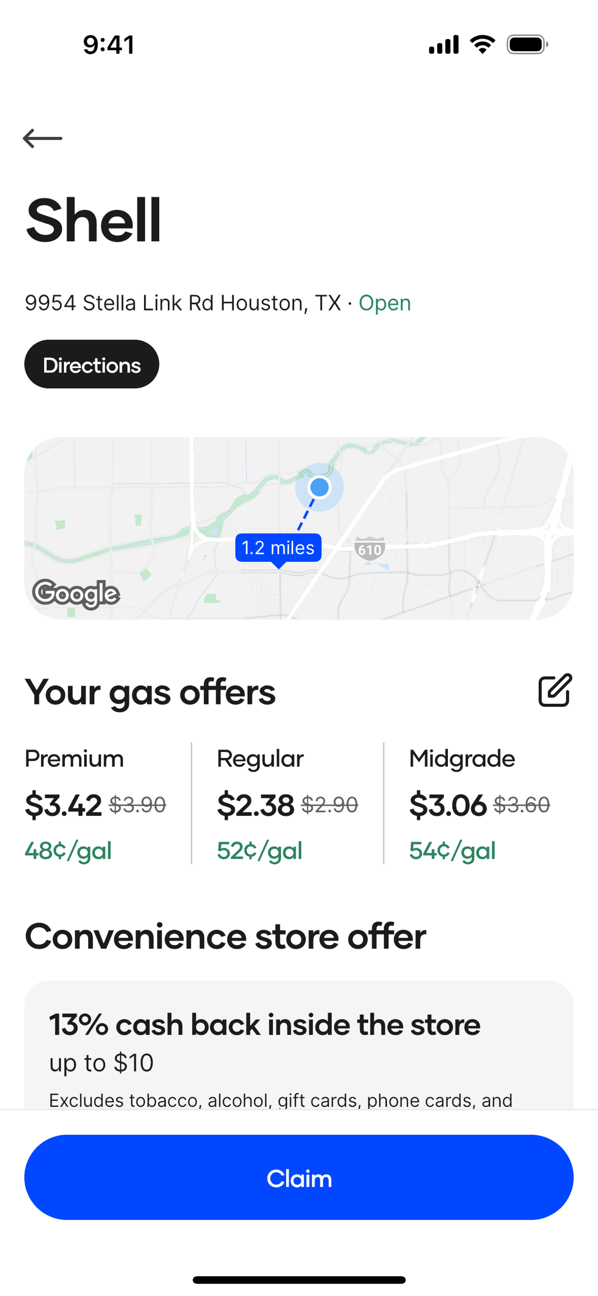 Upside iOS Travel & Transportation interface screenshot 5