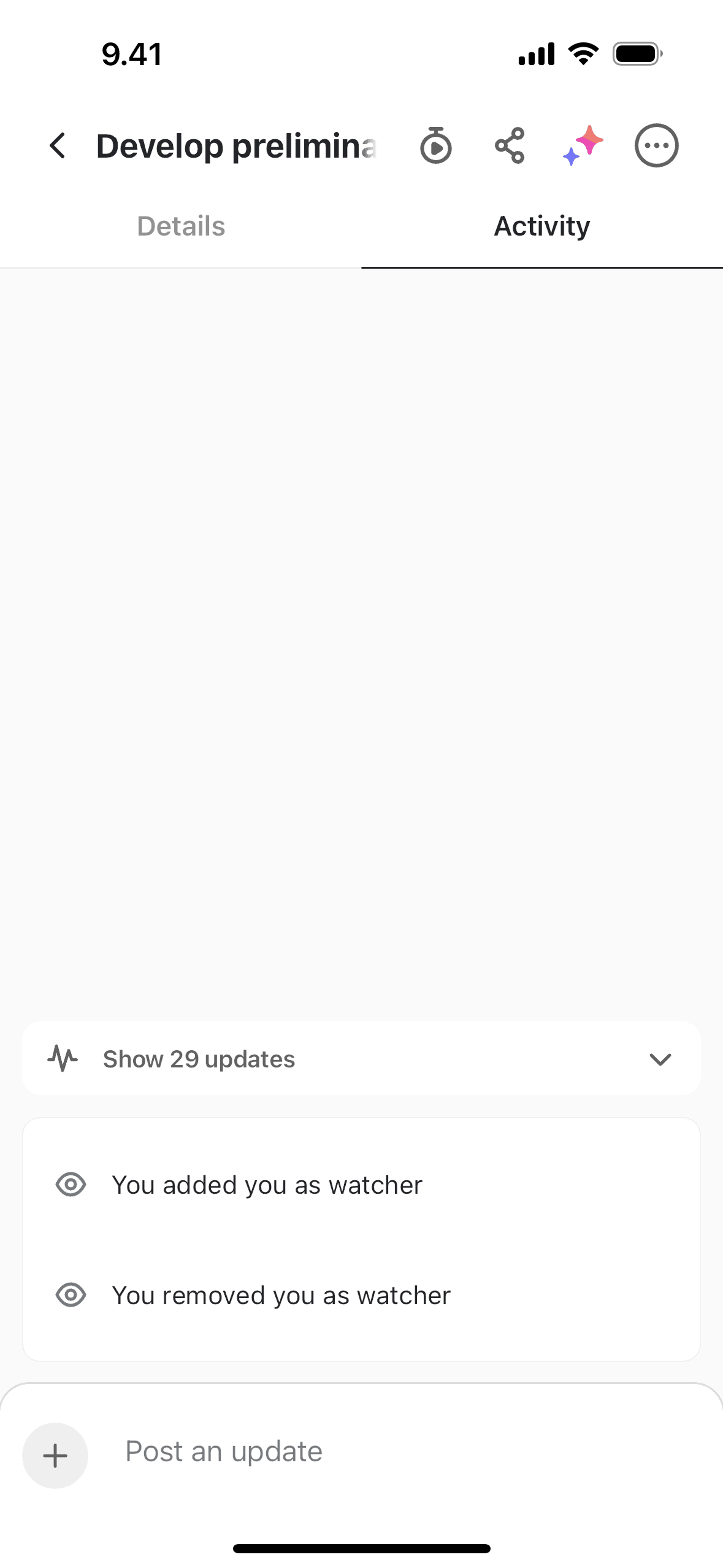 ClickUp iOS Productivity interface screenshot 19