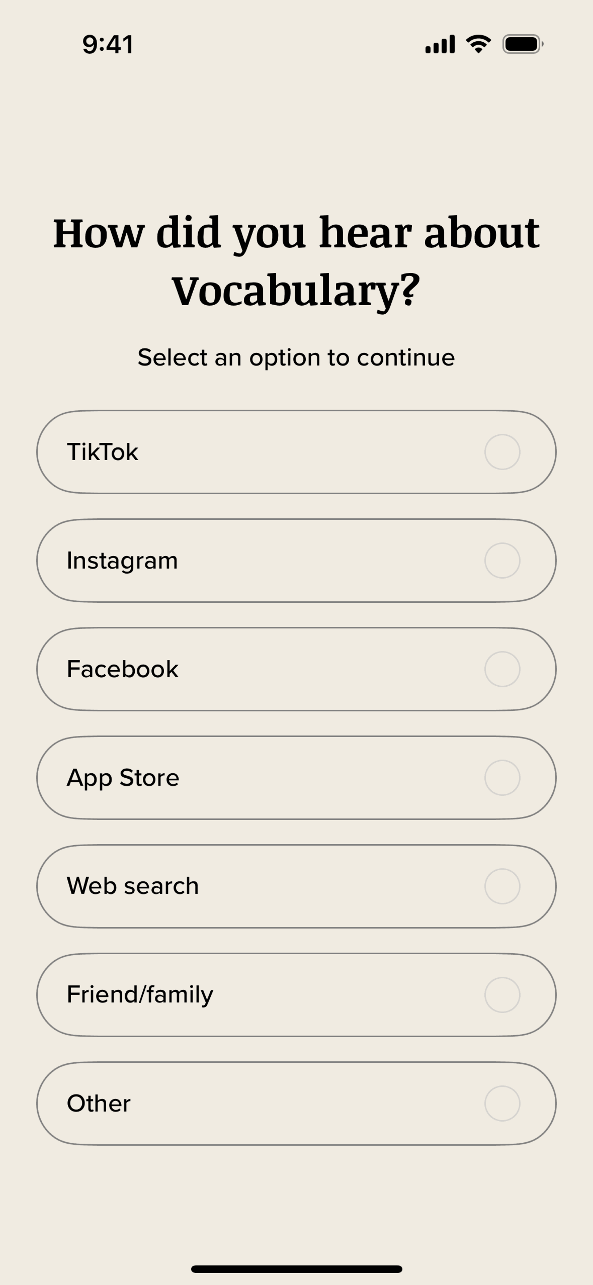 Vocabulary iOS Education interface screenshot 4