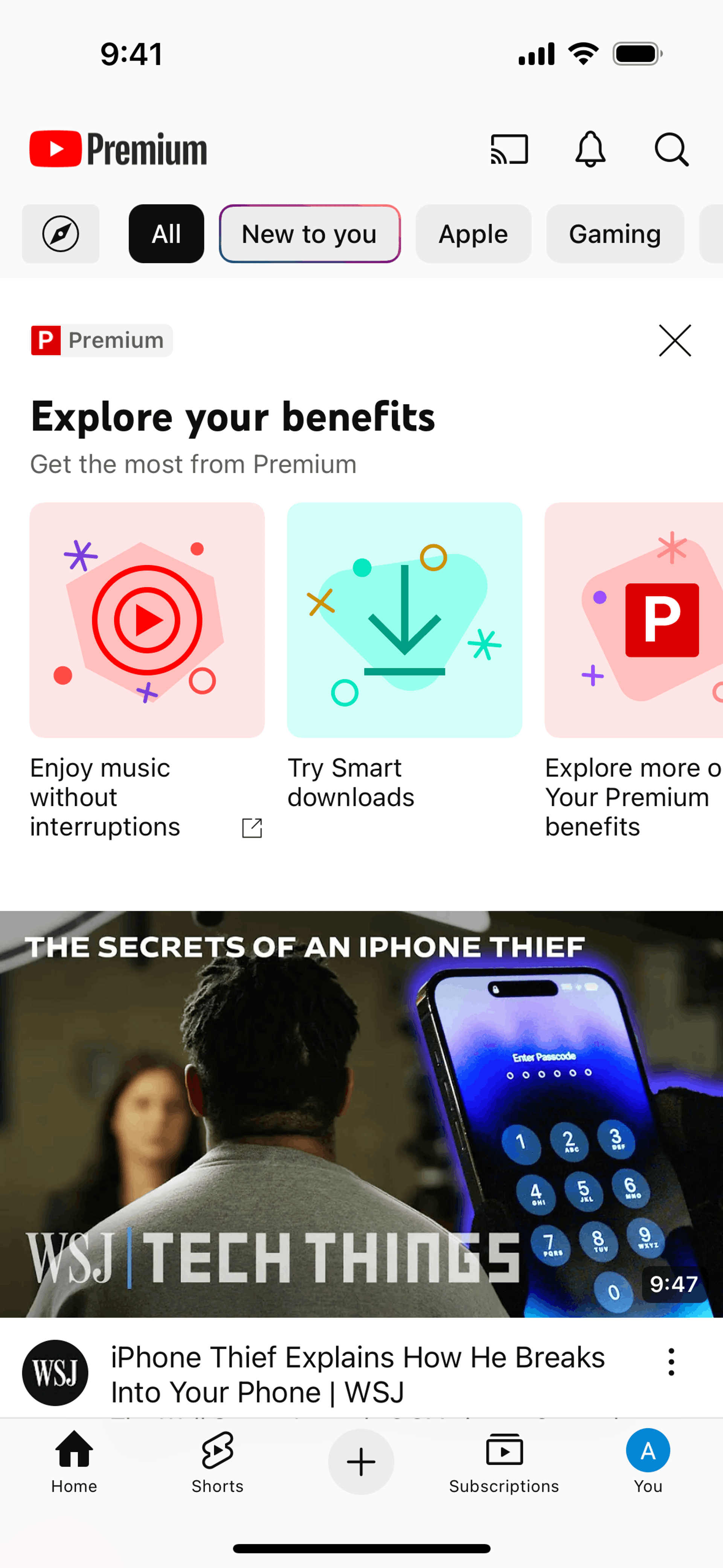 YouTube iOS Photo & Video interface screenshot 8