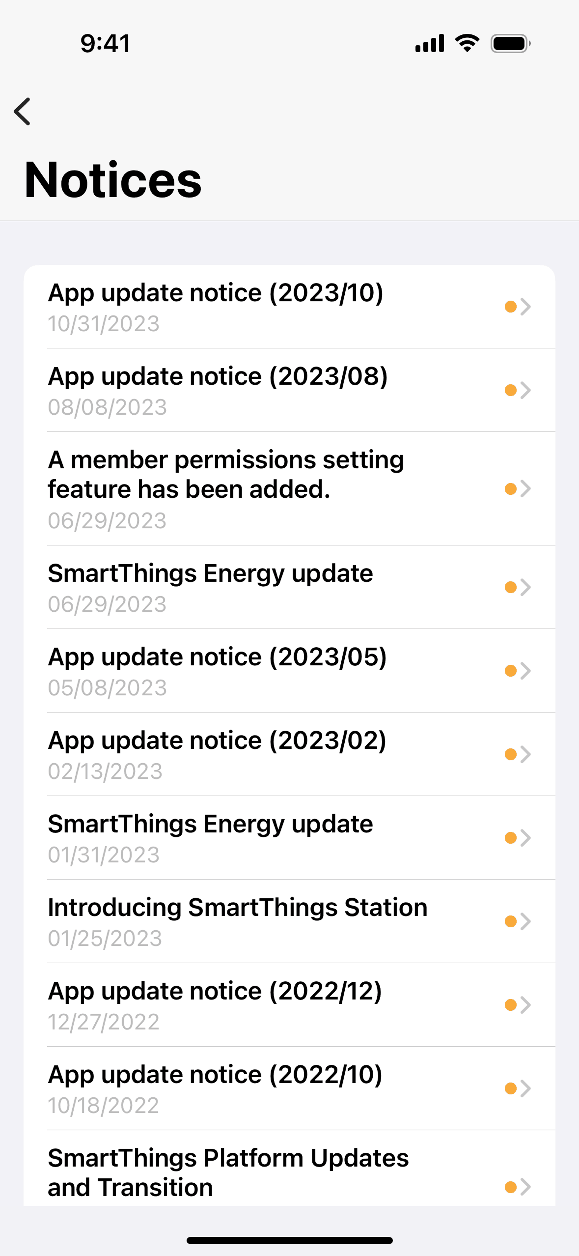 SmartThings iOS Productivity interface screenshot 21