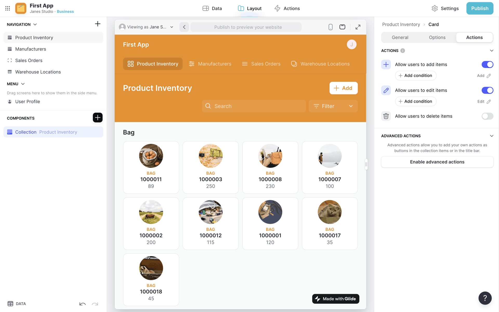 Glide Web Developer Tools interface screenshot 21
