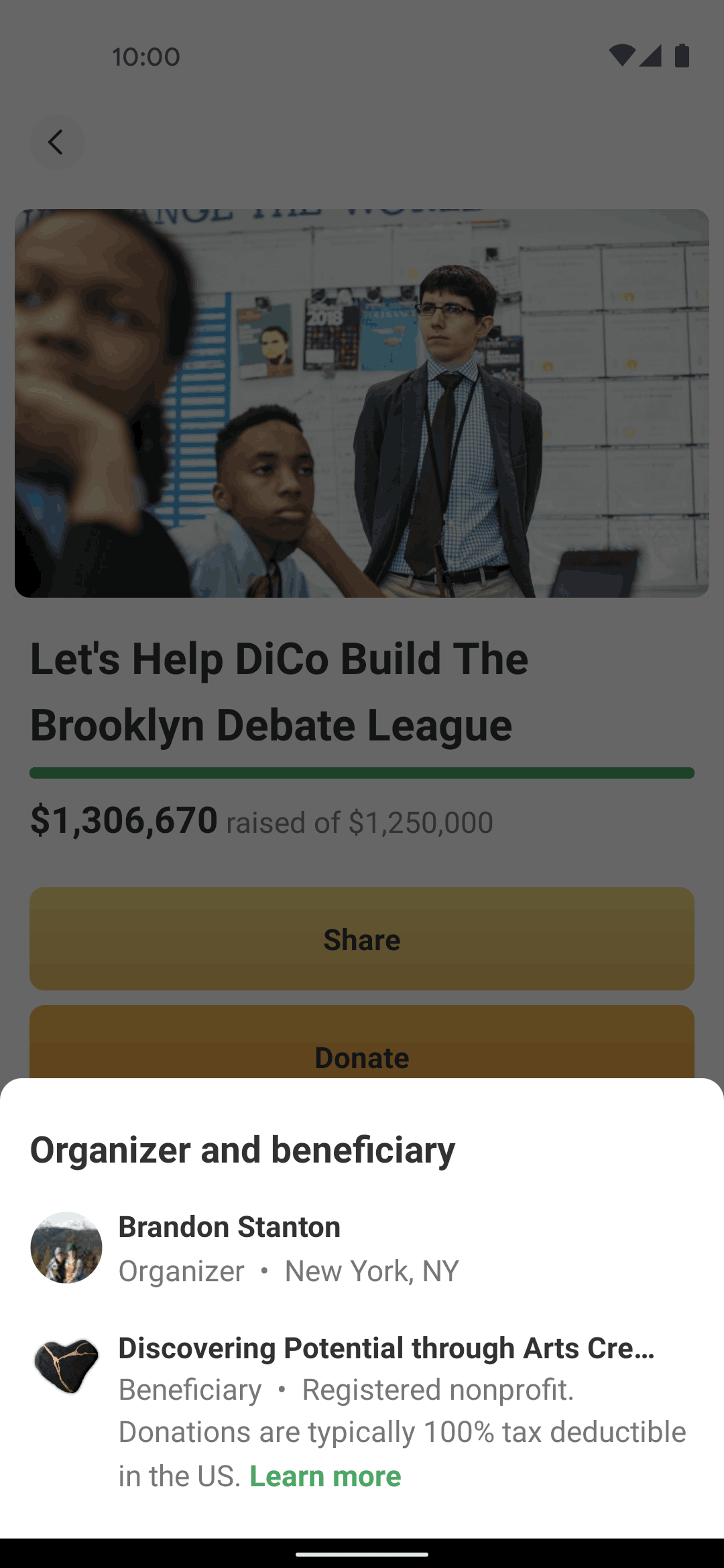GoFundMe Android Social Networking interface screenshot 19
