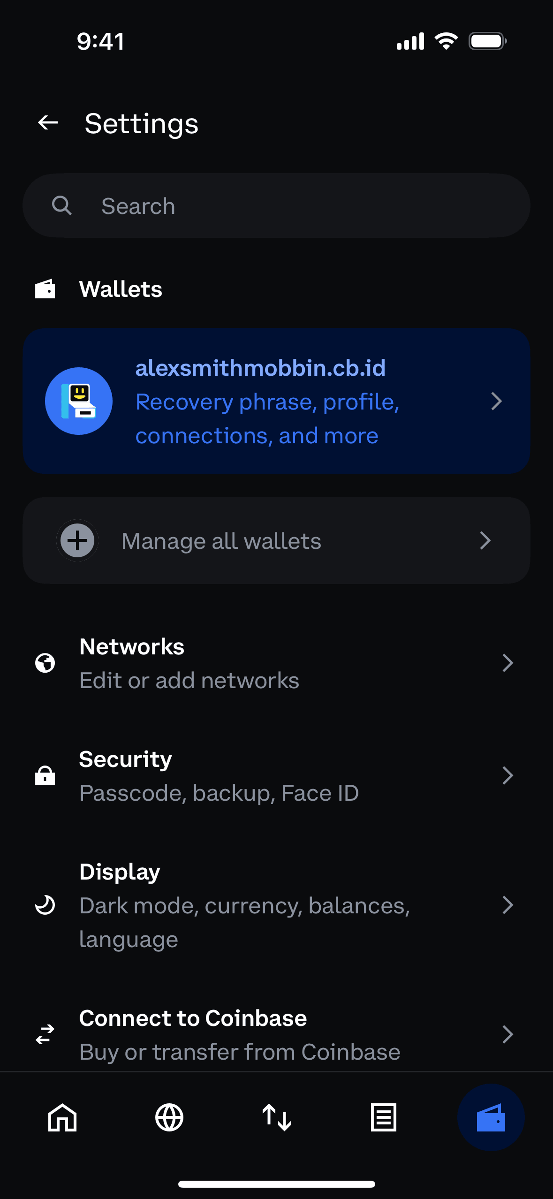 Coinbase Wallet iOS Finance interface screenshot 19