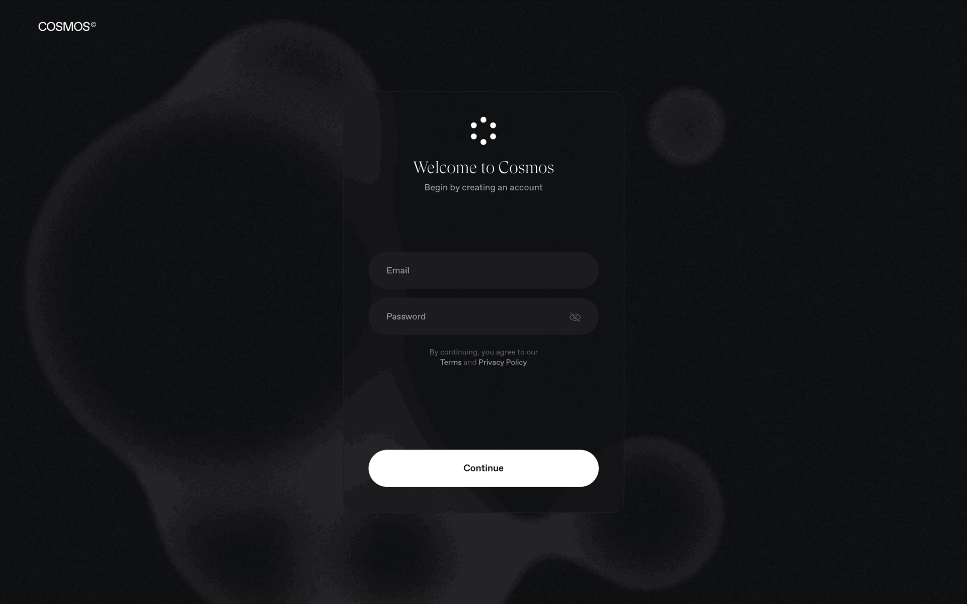 Cosmos Web Photo & Video interface screenshot 3