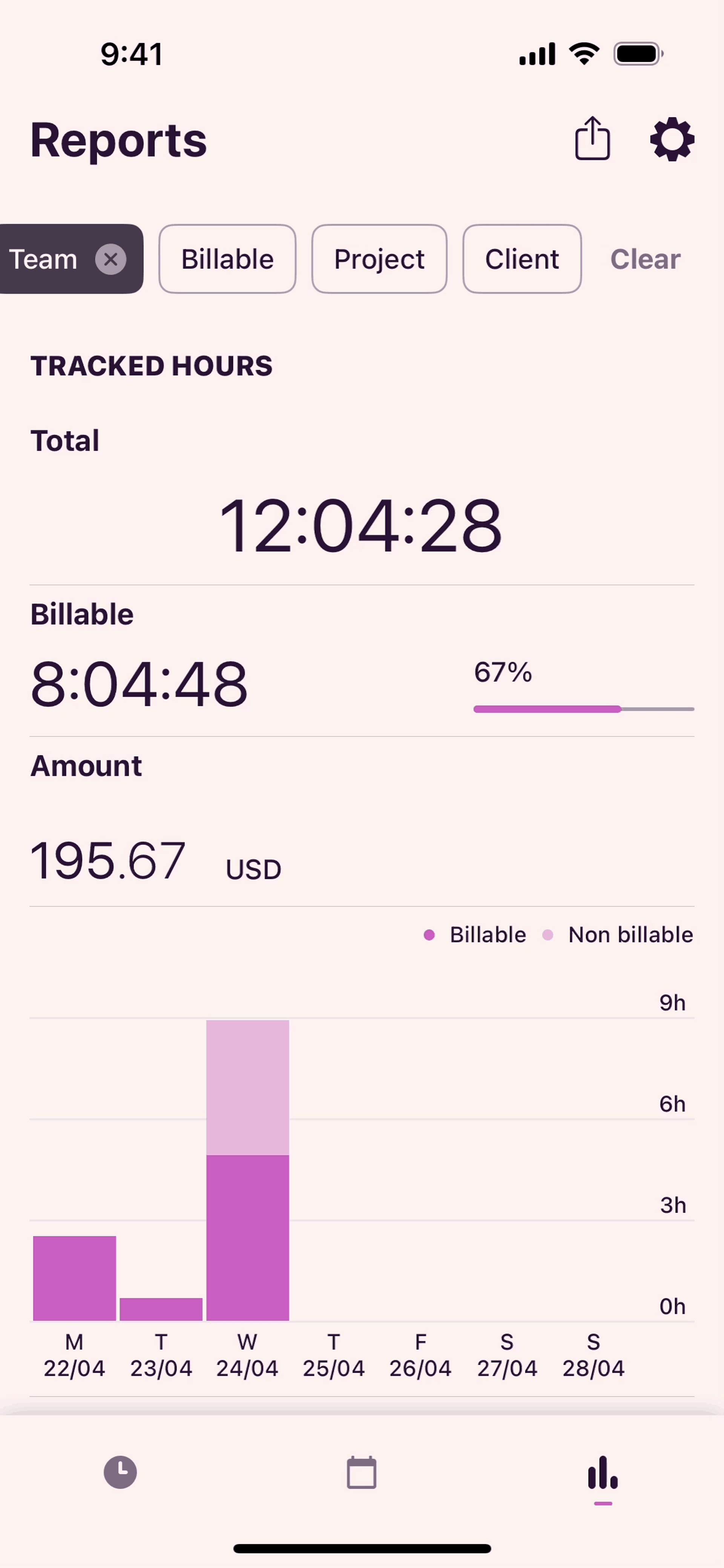 Toggl Track iOS Business interface screenshot 10
