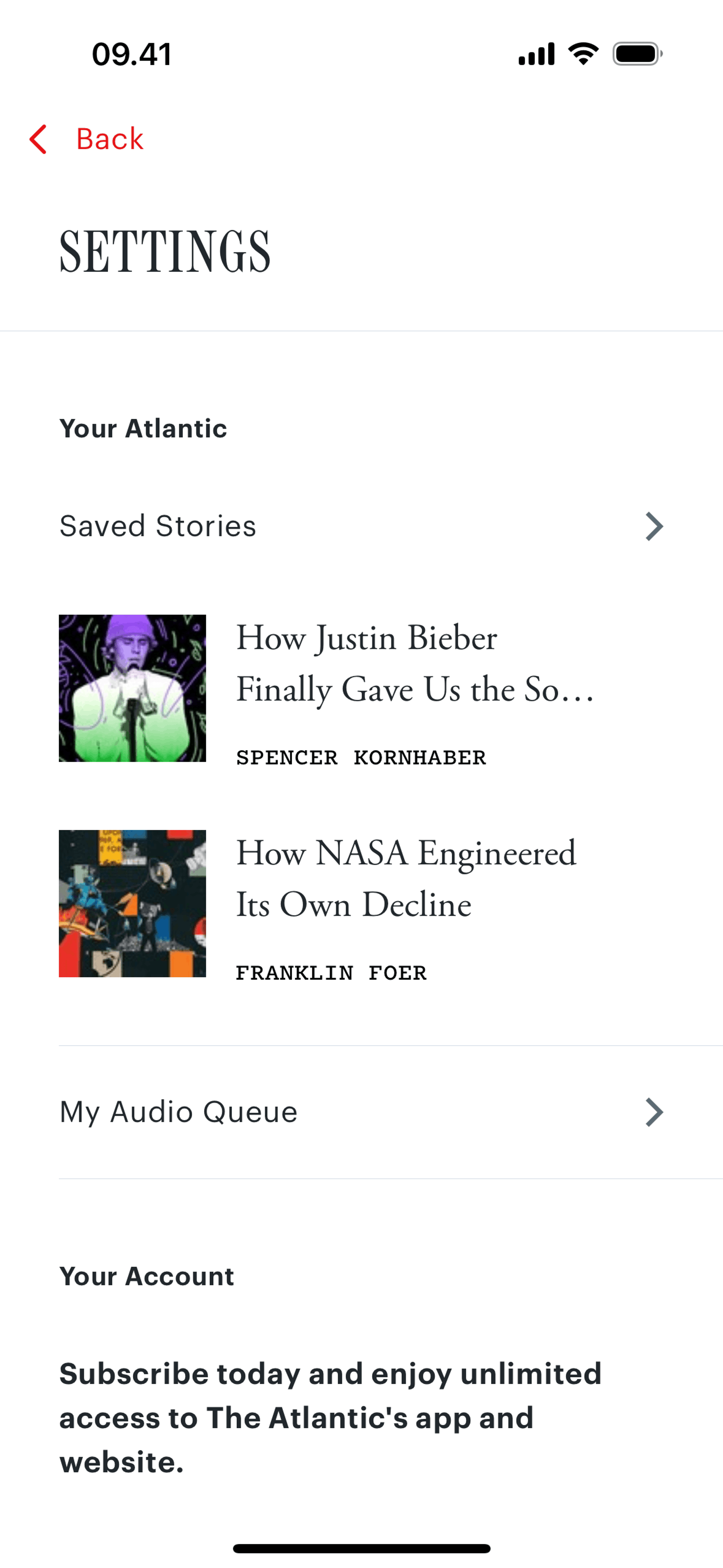 The Atlantic Magazine iOS News interface screenshot 6