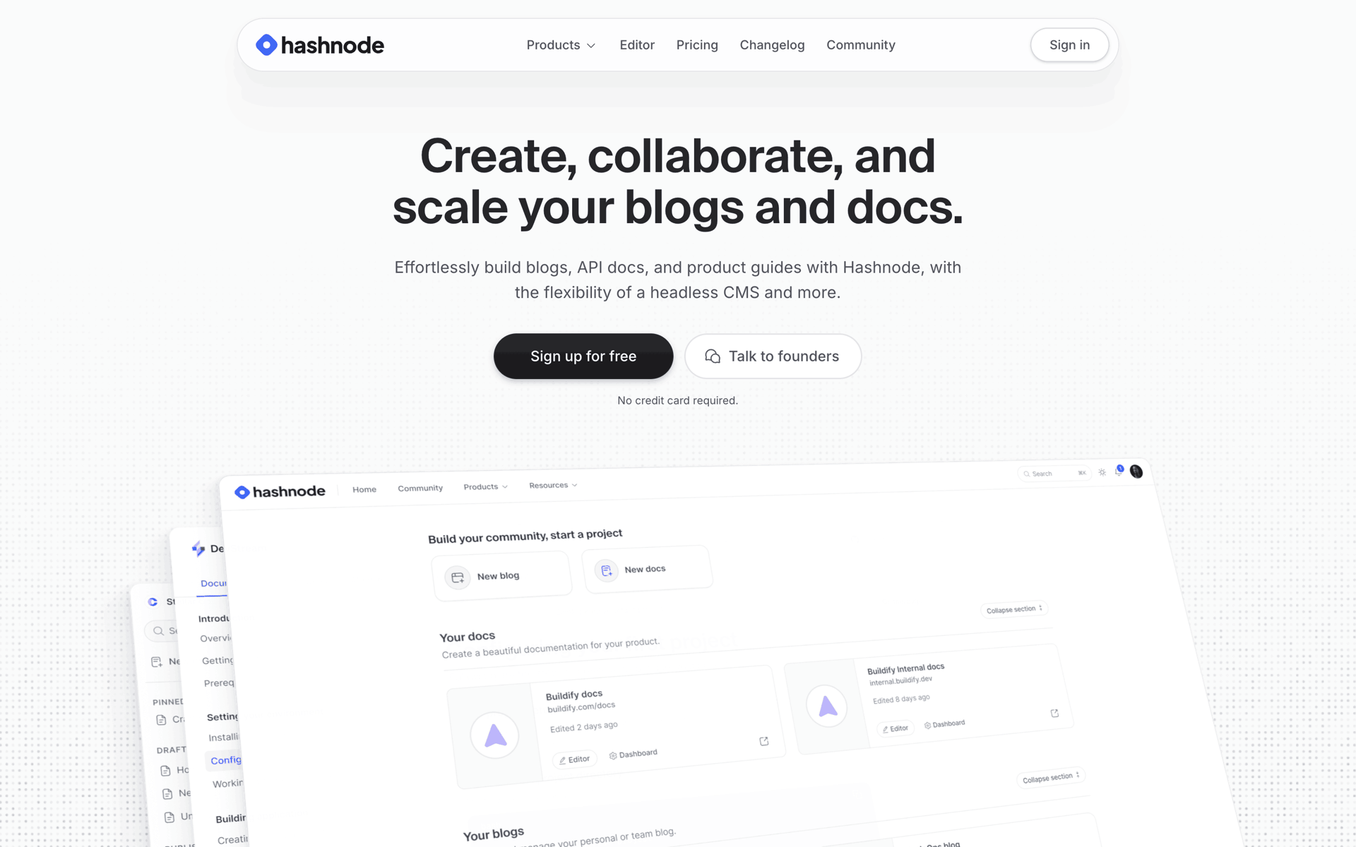 Hashnode Web Developer Tools interface screenshot 1