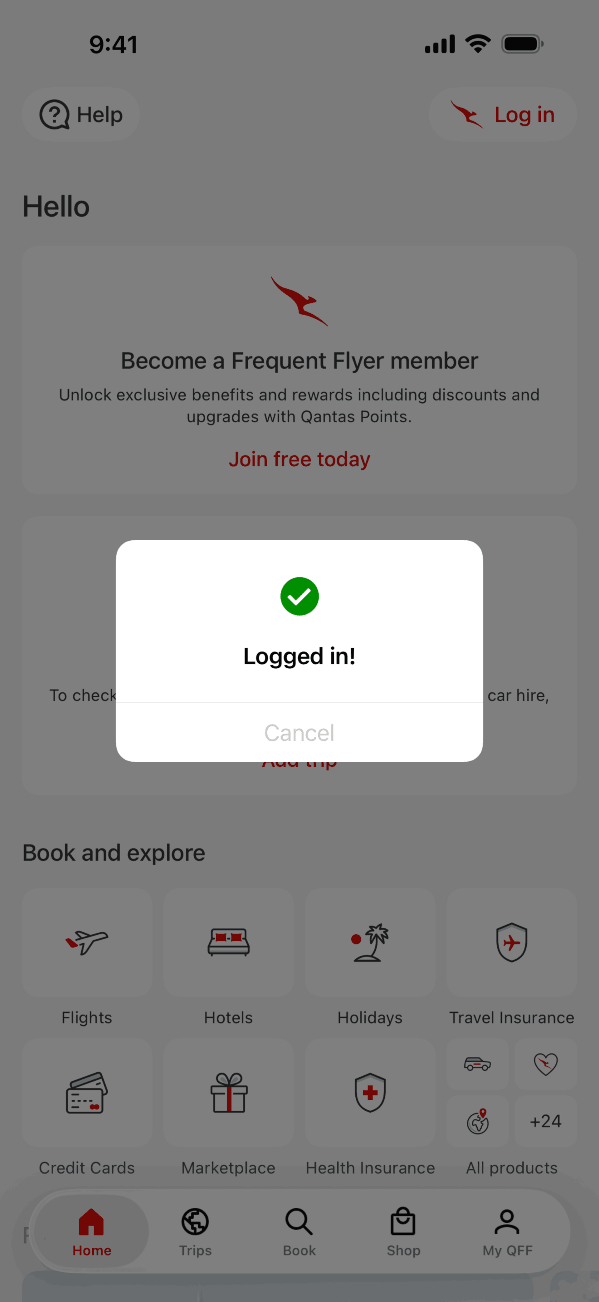Qantas Airways iOS Travel & Transportation interface screenshot 6