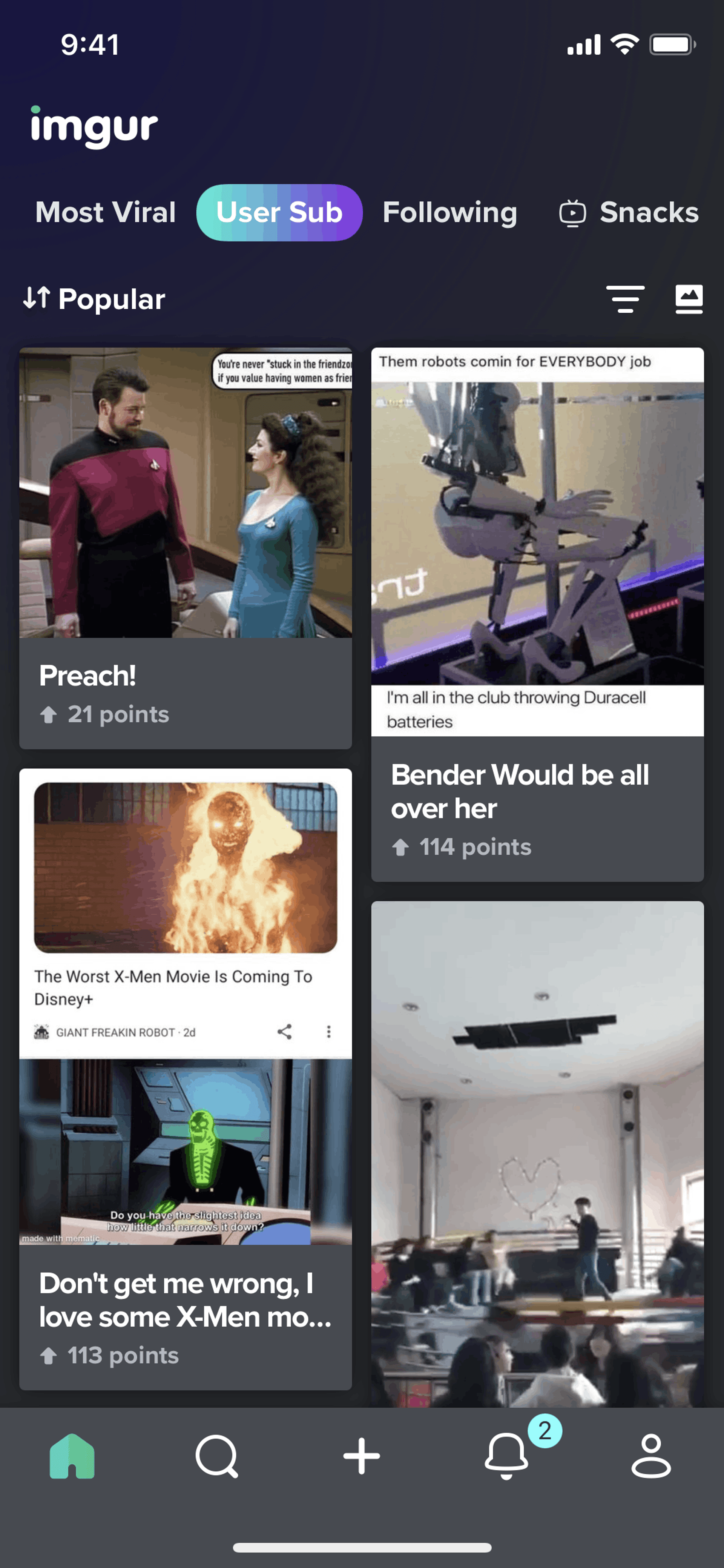 Imgur iOS Photo & Video interface screenshot 3