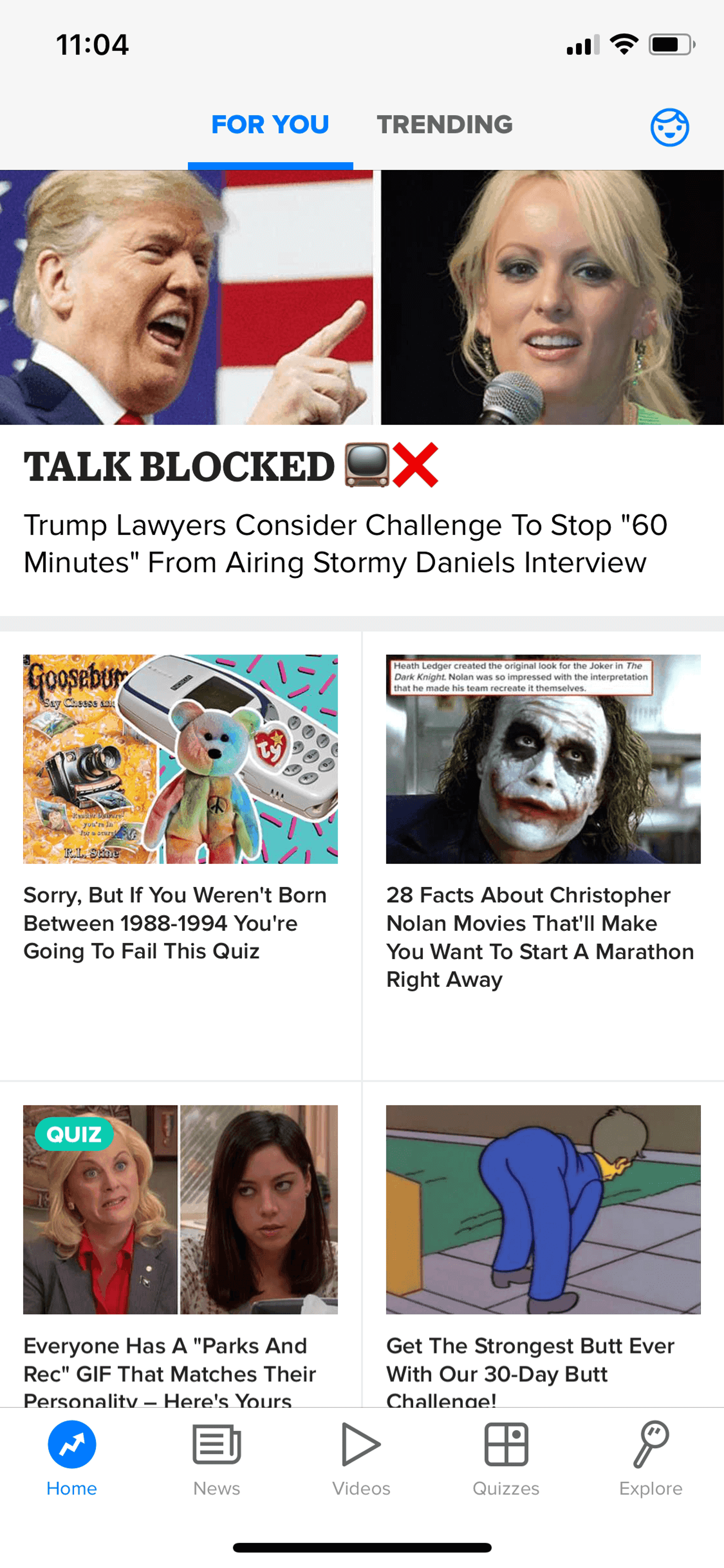 BuzzFeed iOS News interface screenshot 2