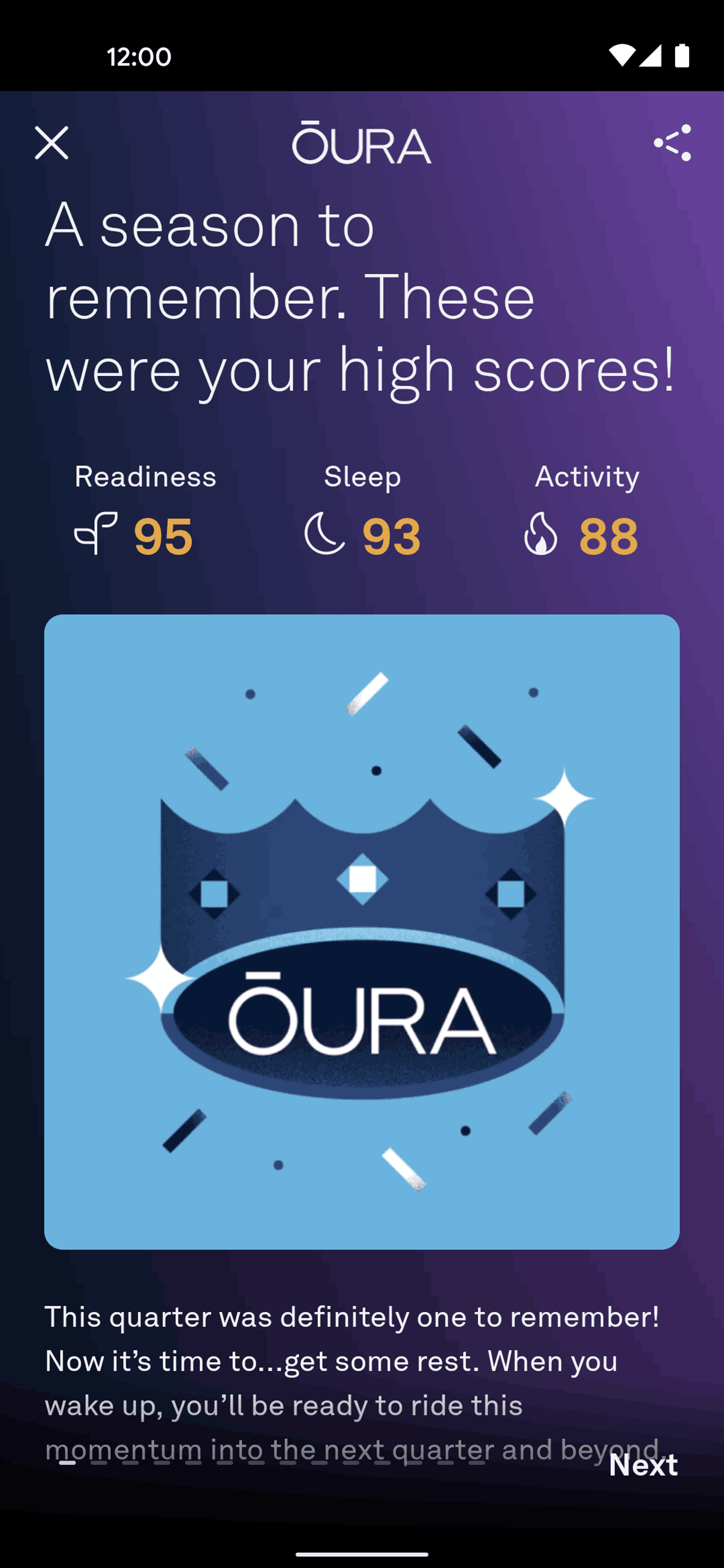 Oura Android Health & Fitness interface screenshot 22
