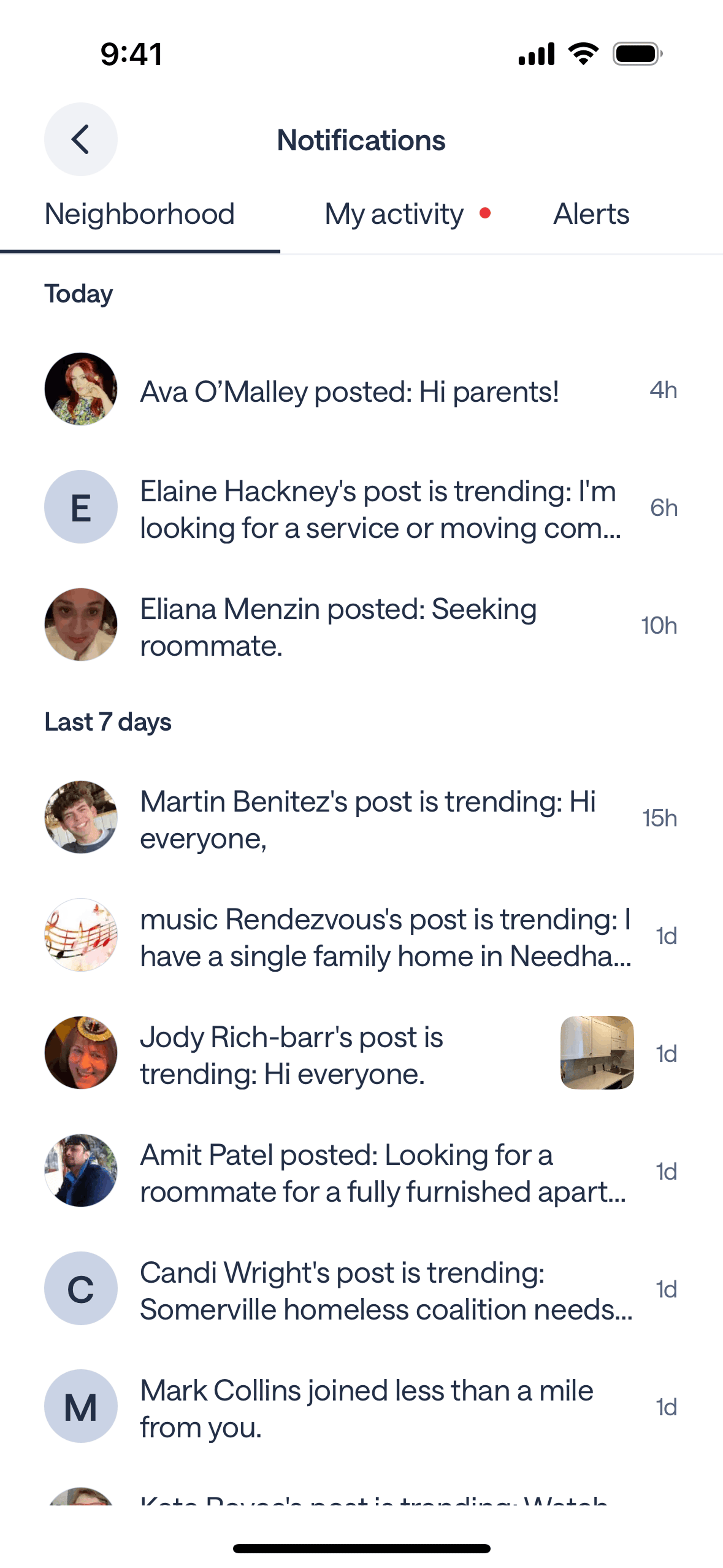 Nextdoor iOS Social Networking interface screenshot 5