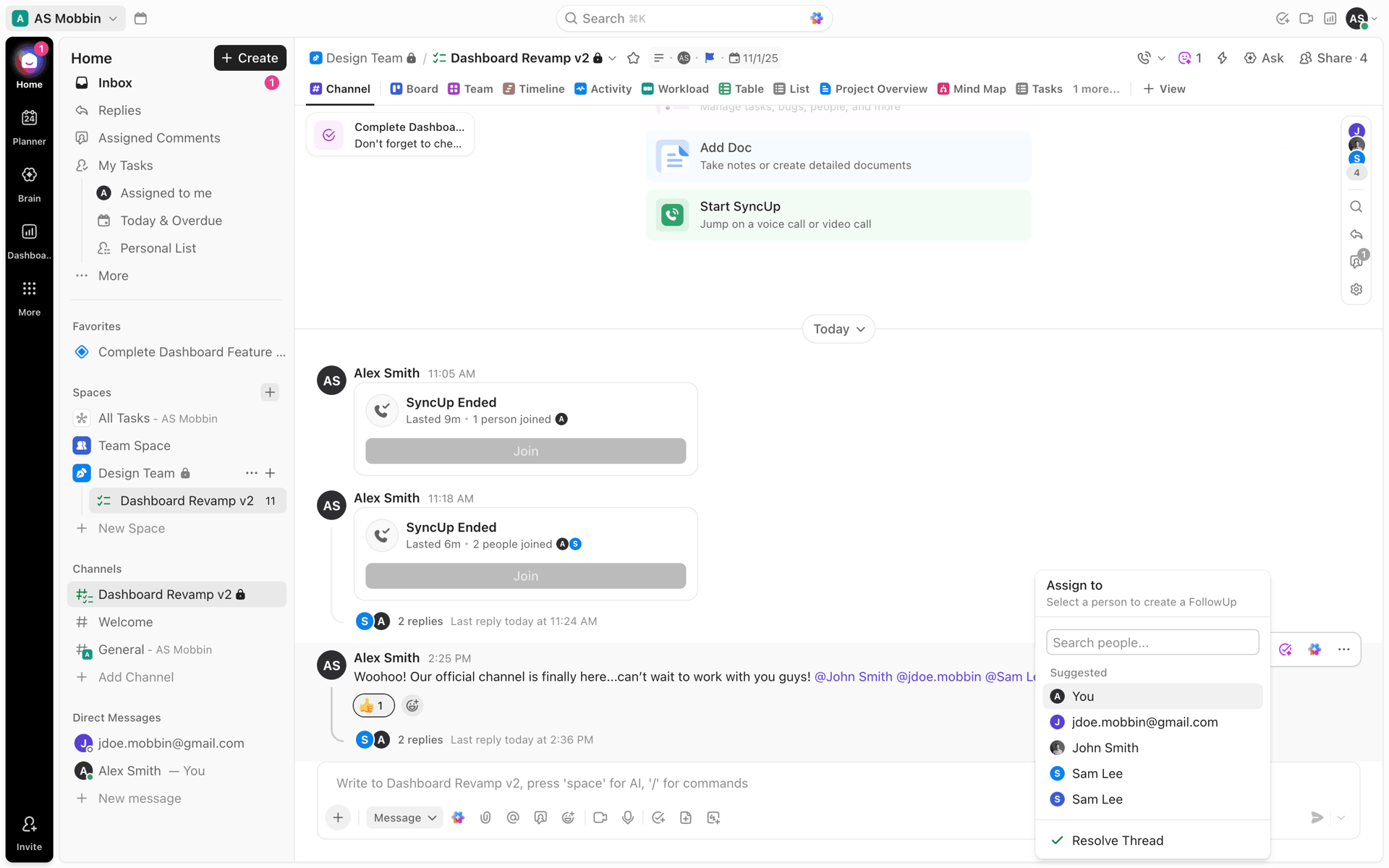 ClickUp Web Business interface screenshot 20
