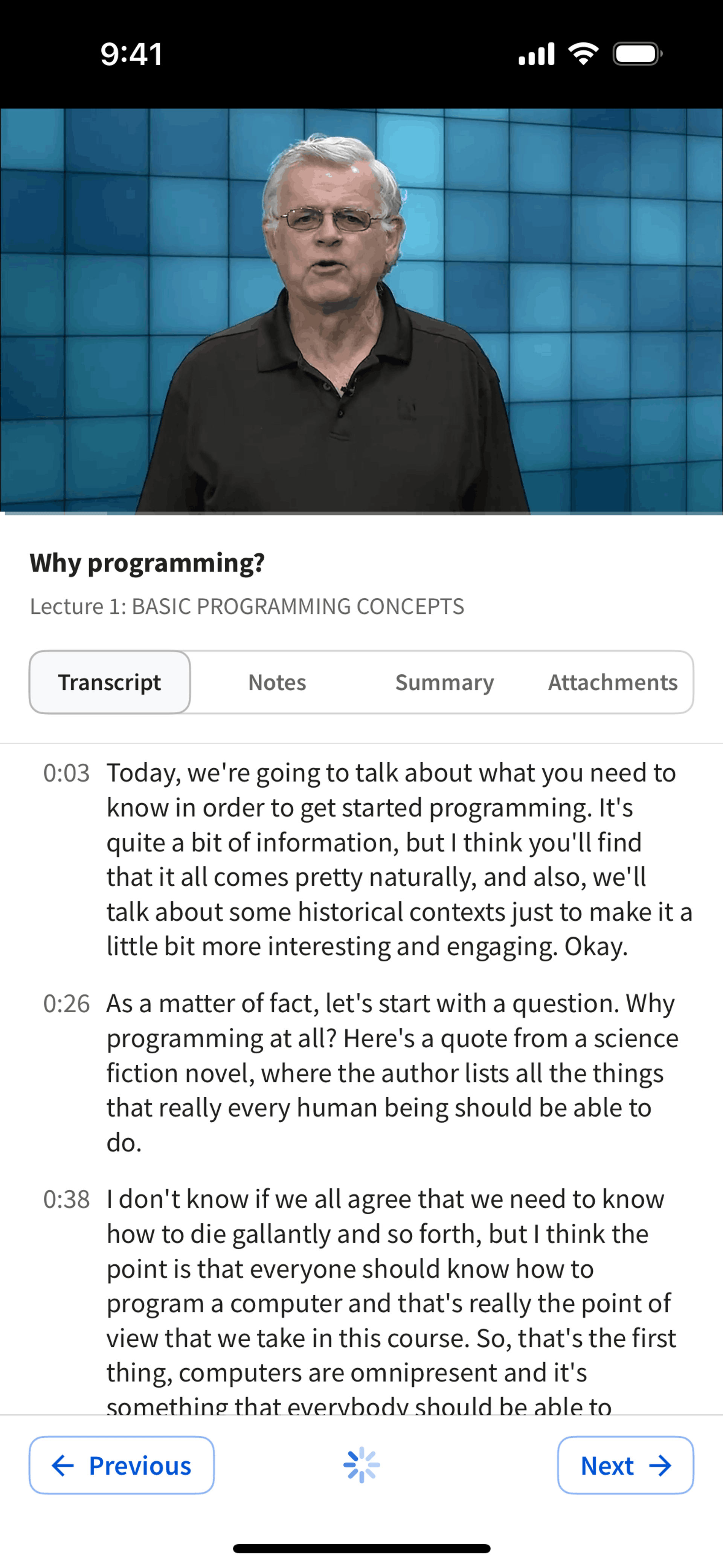 Coursera iOS Education interface screenshot 12