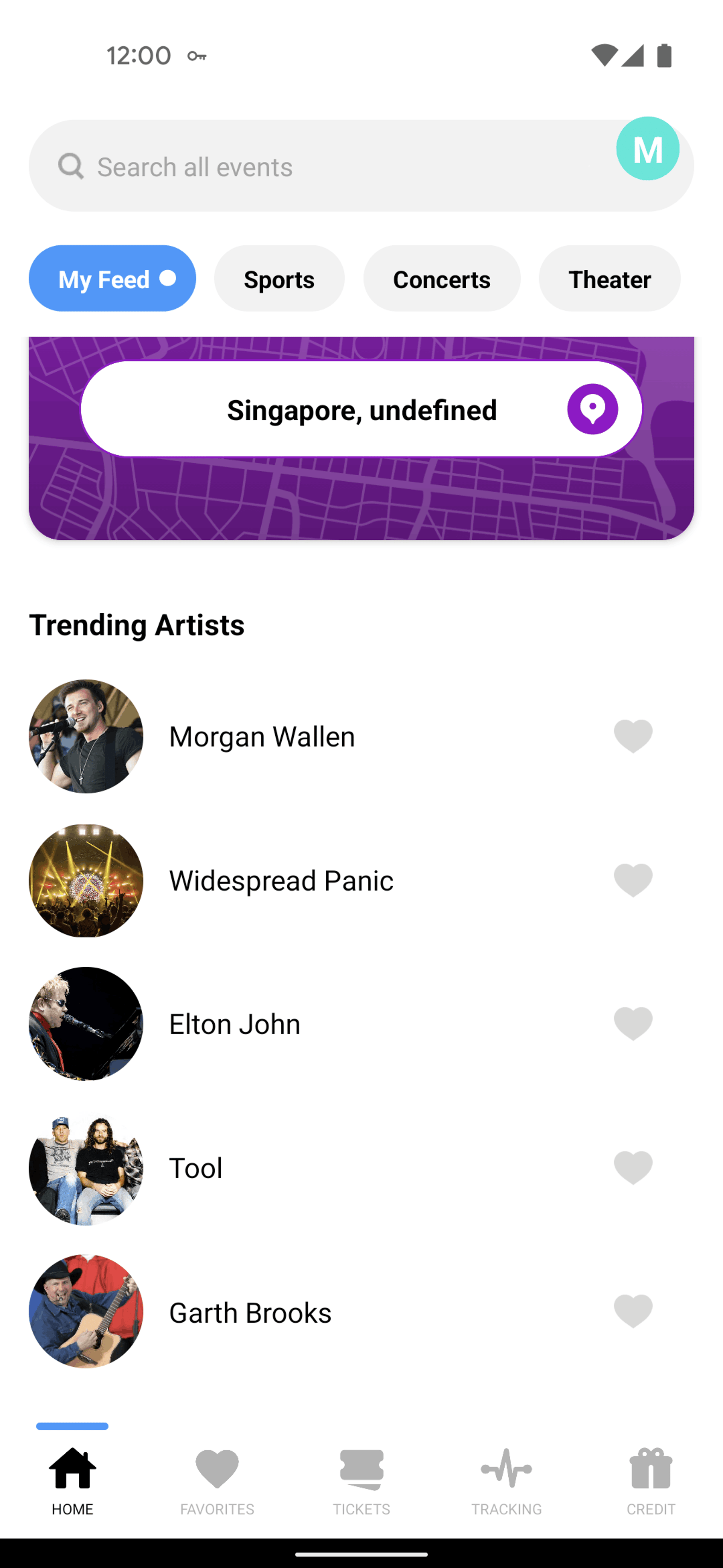 TickPick Android Entertainment interface screenshot 24