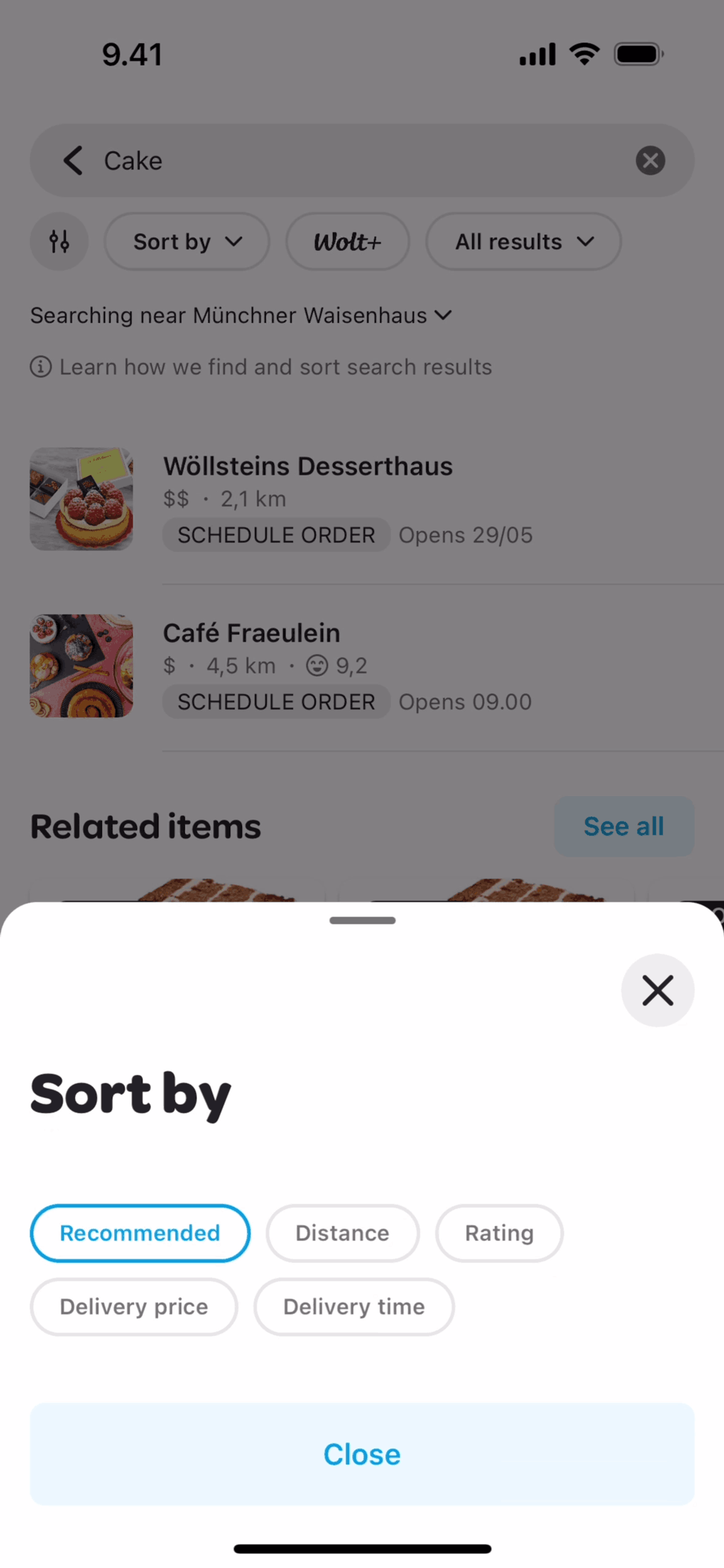 Wolt Delivery iOS Food & Drink interface screenshot 14