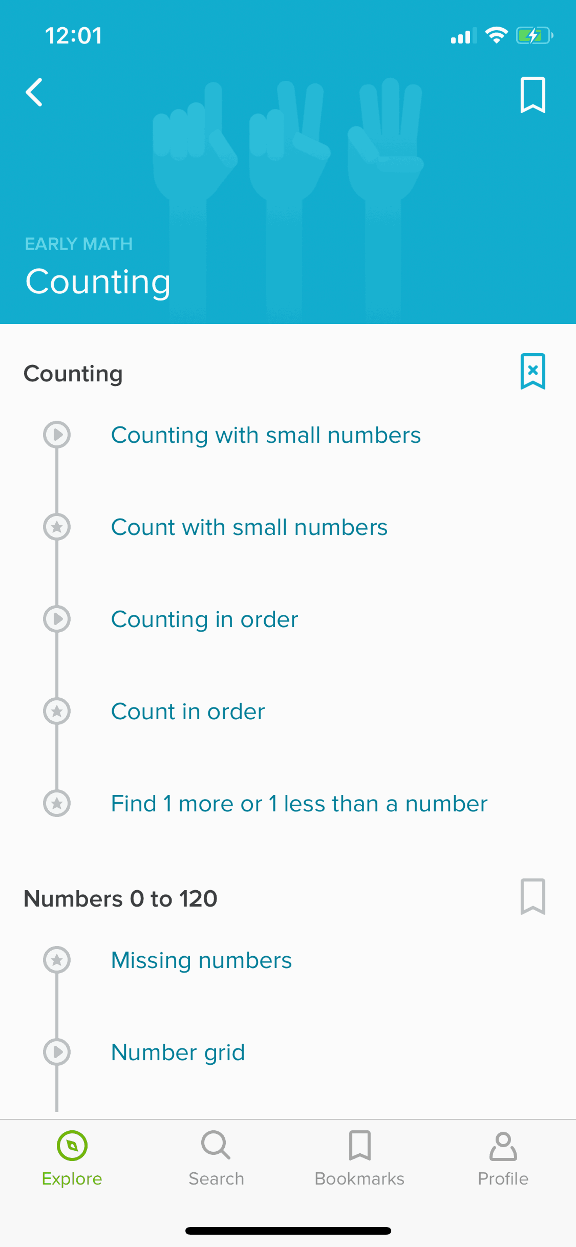 Khan Academy iOS Education interface screenshot 12