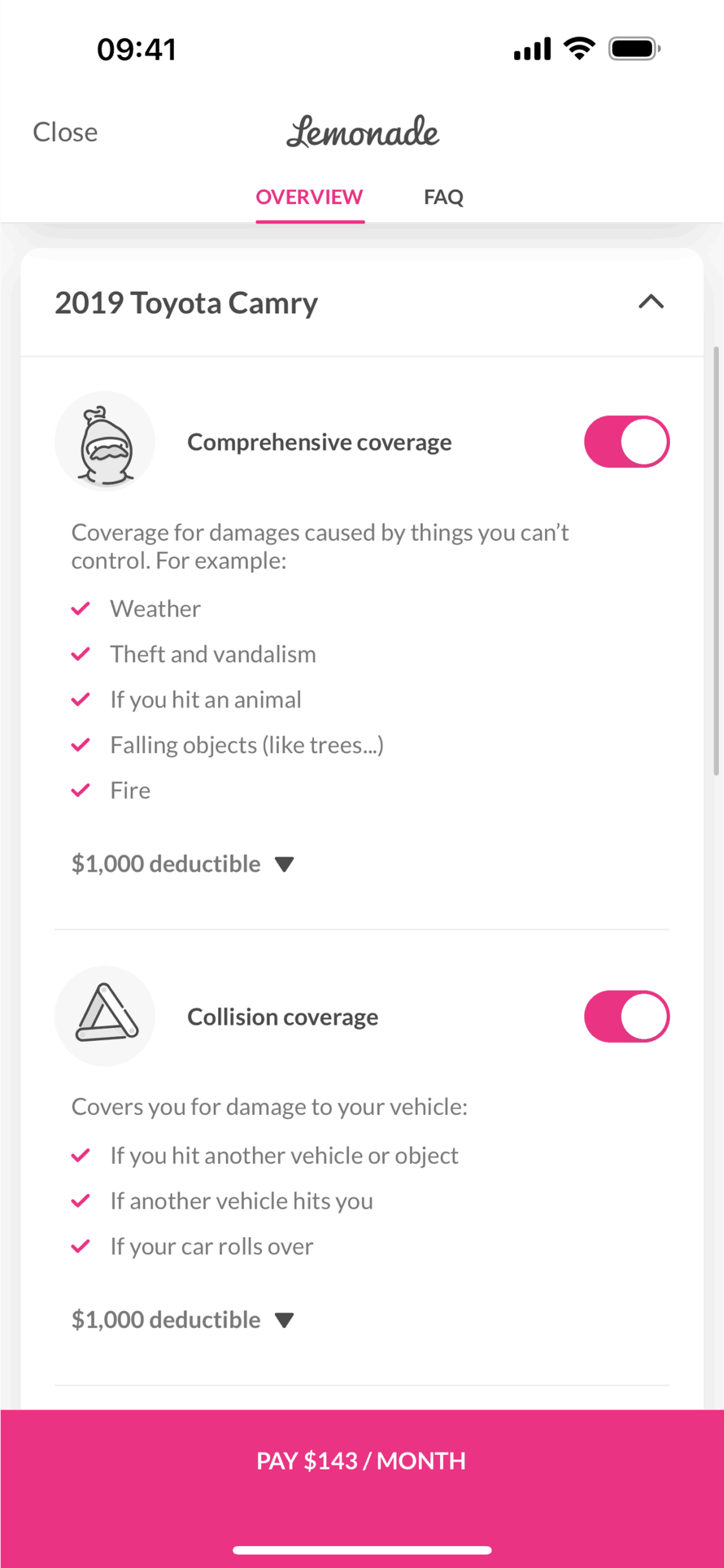 Lemonade Insurance iOS Finance interface screenshot 7