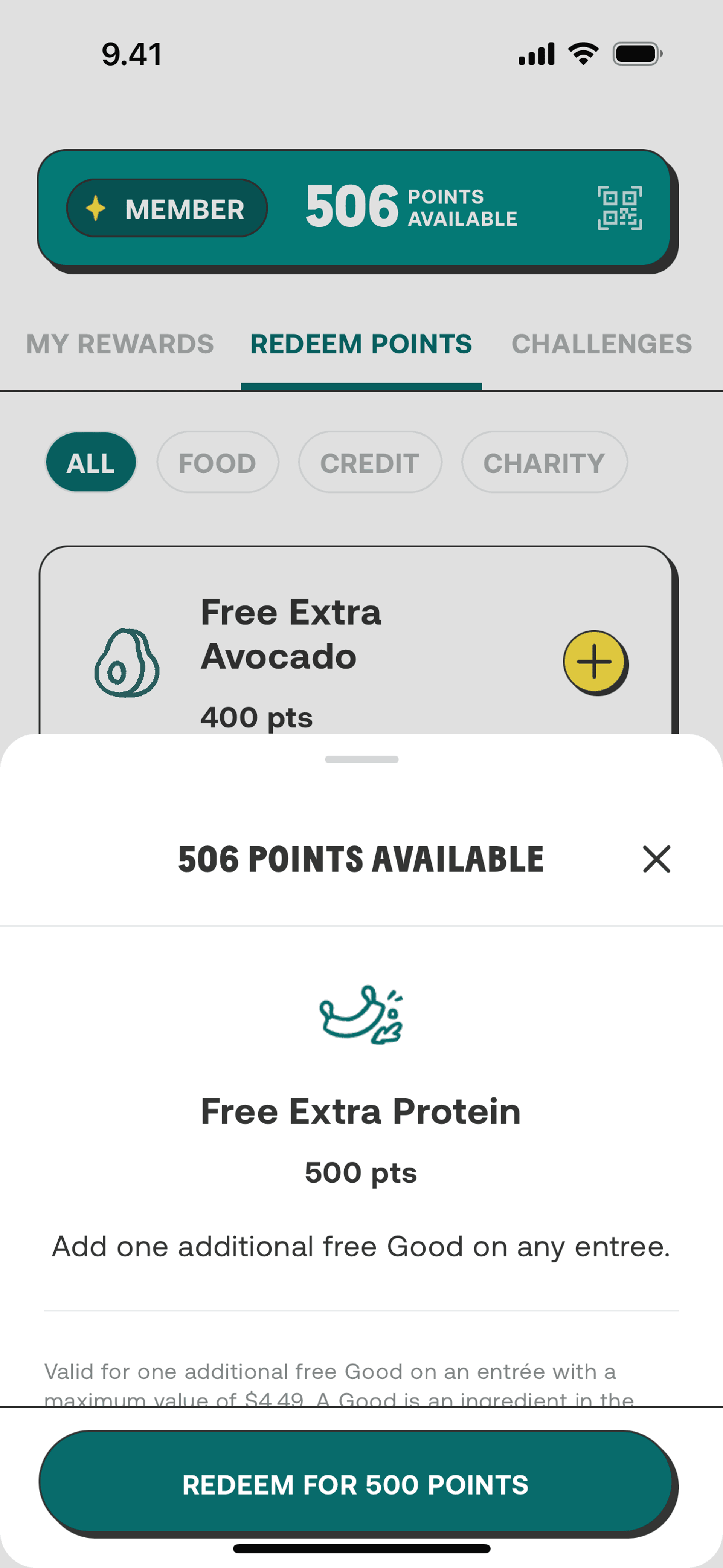 CHOPT iOS Food & Drink interface screenshot 12
