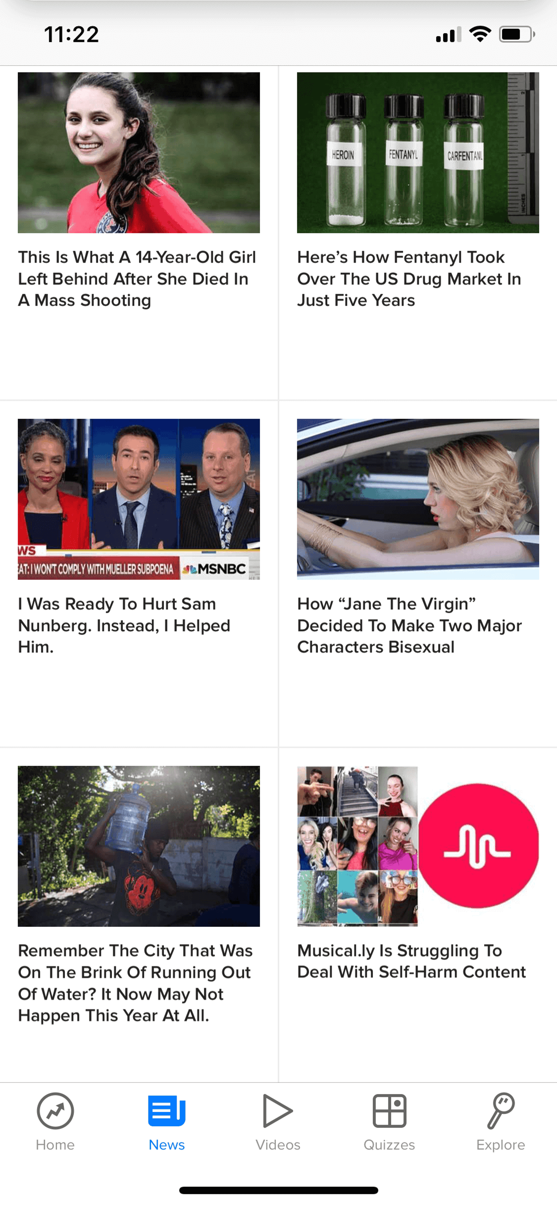 BuzzFeed iOS News interface screenshot 10
