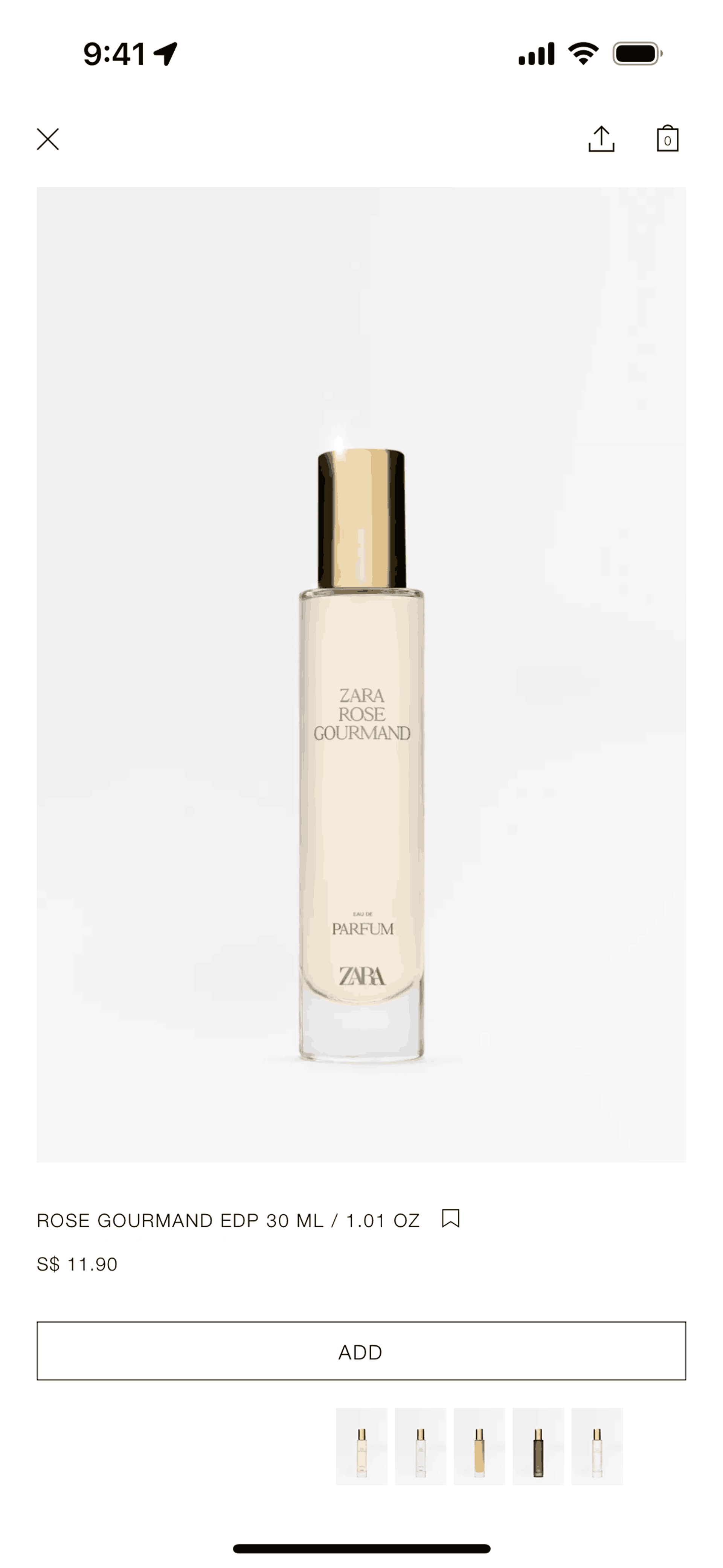 Product detail on ZARA (ios) screen 2