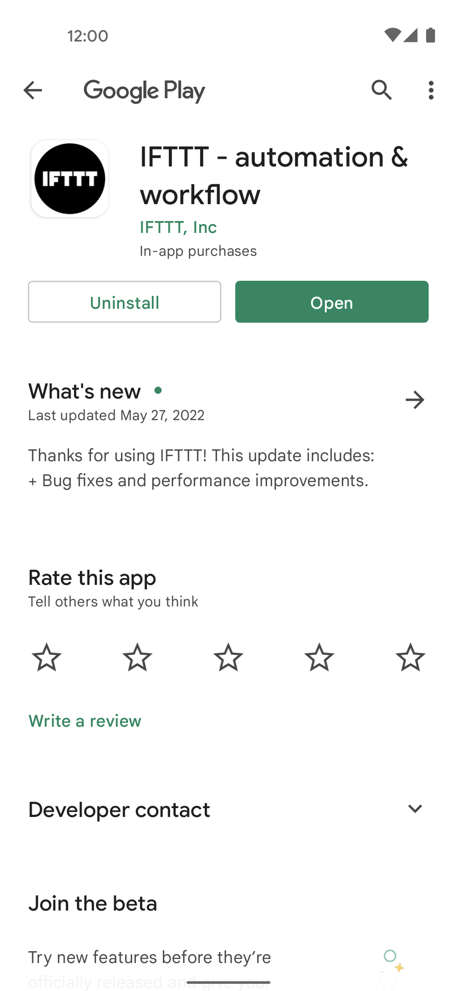 IFTTT Android Productivity interface screenshot 18