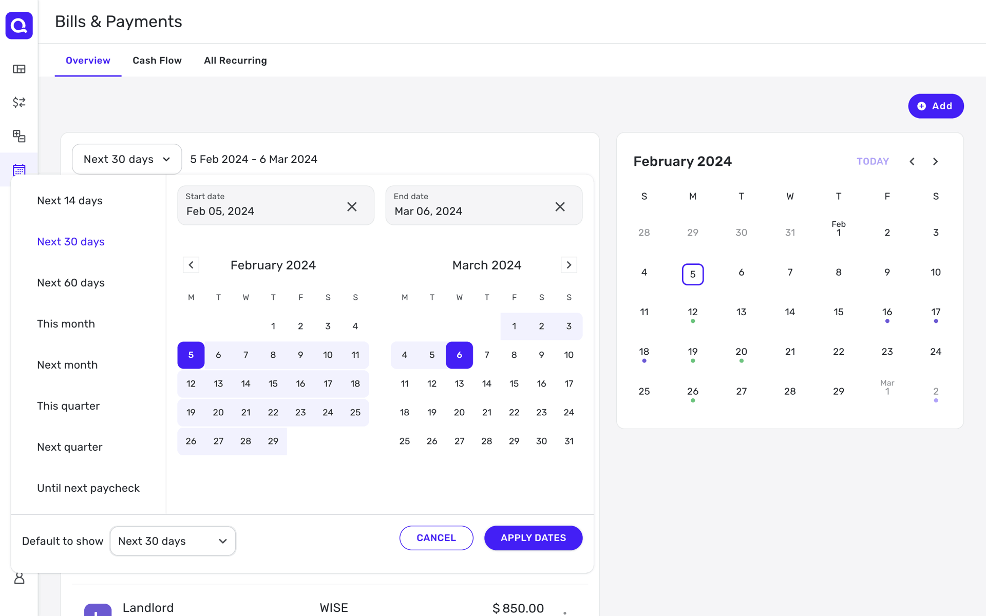 Quicken Web Finance interface screenshot 19
