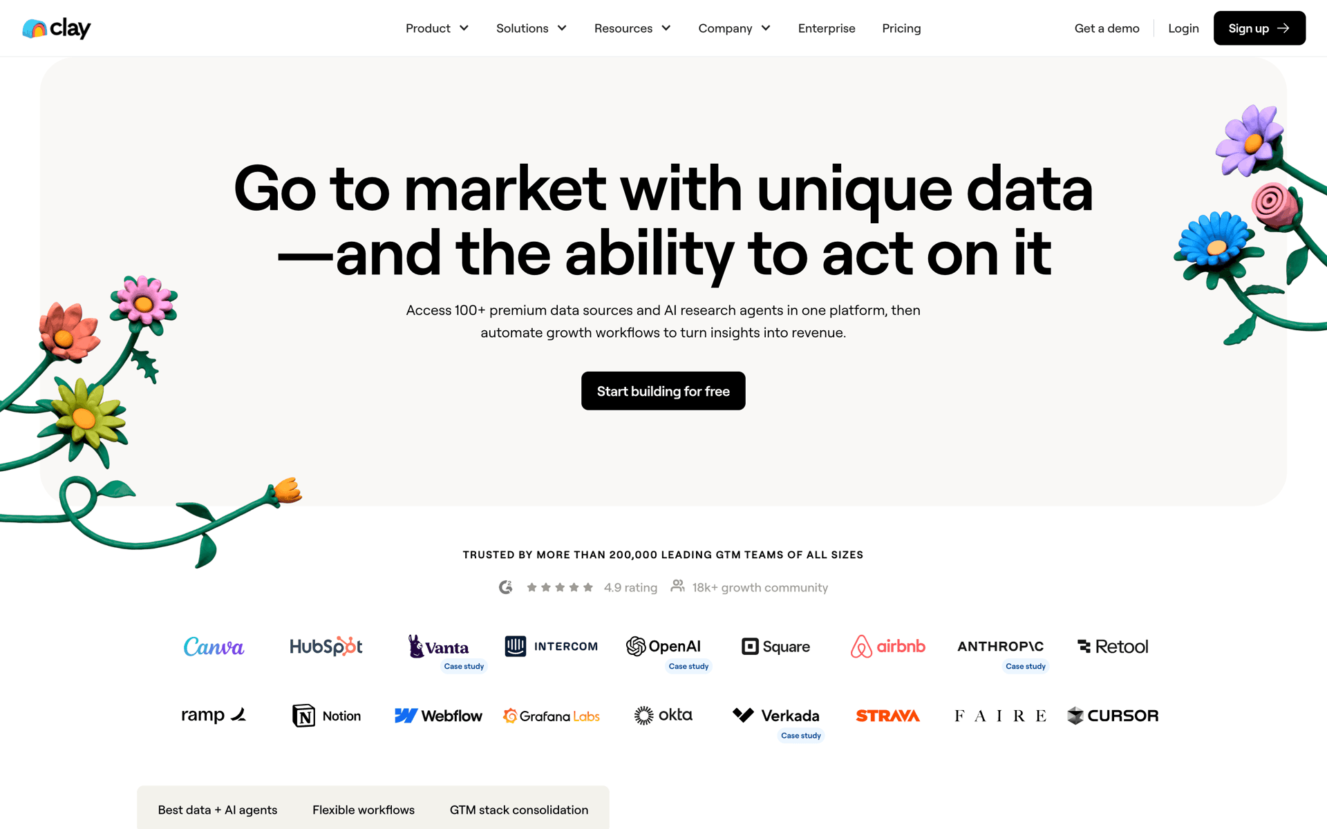 Clay Web Business interface screenshot 1