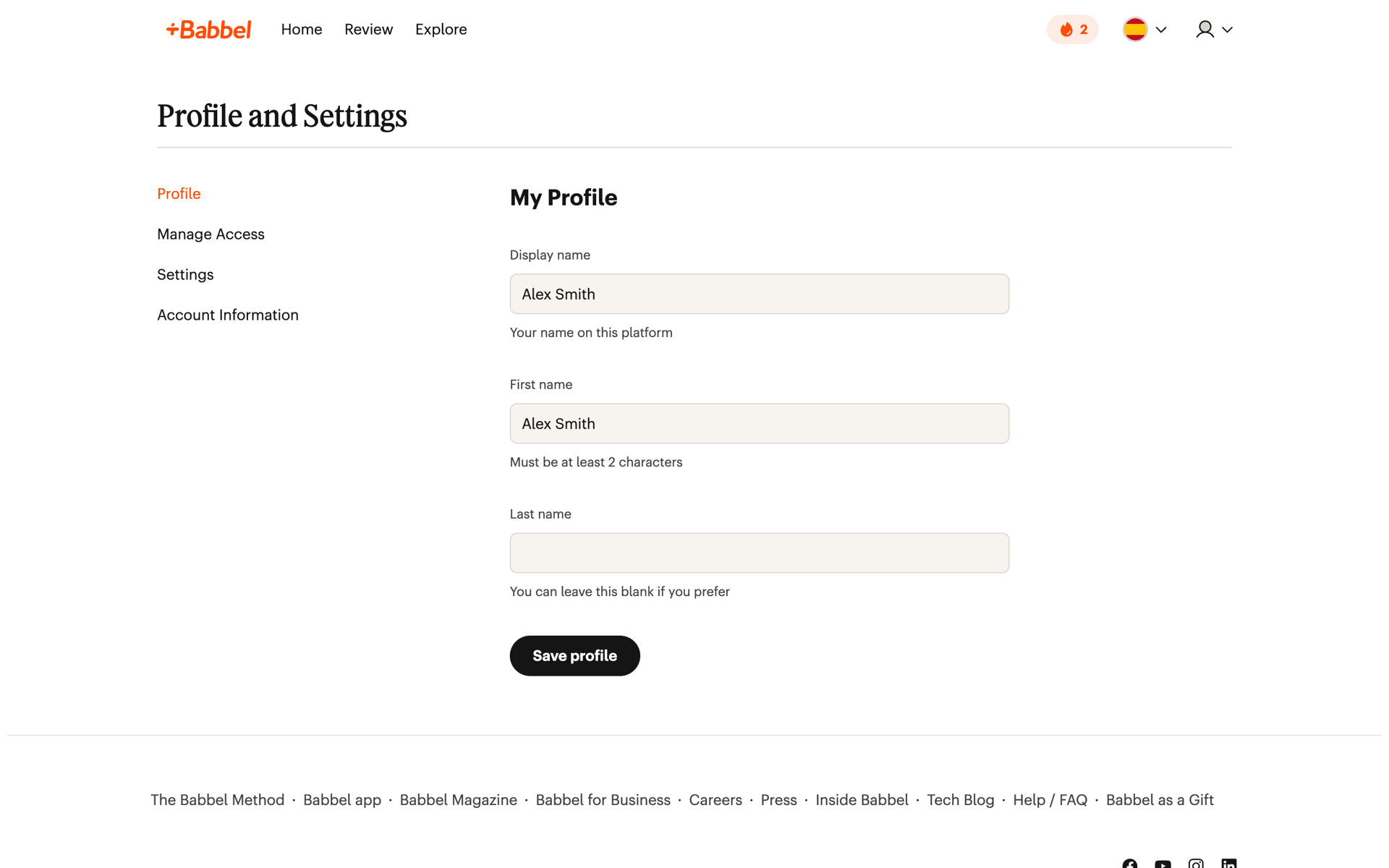 Babbel Web Education interface screenshot 21