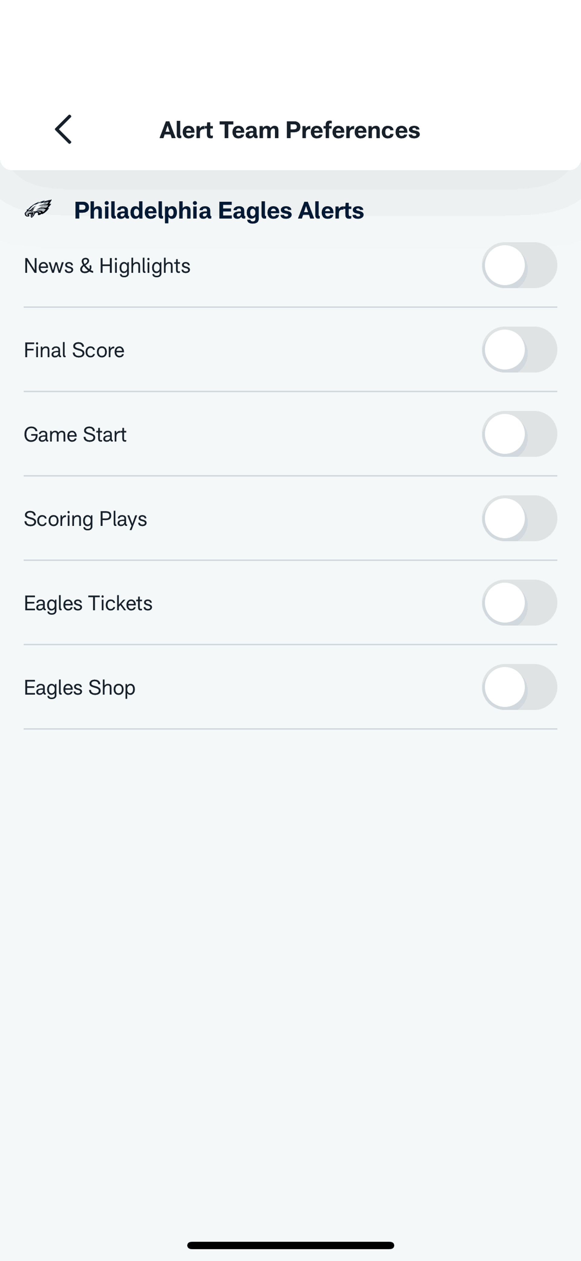 NFL iOS Sports interface screenshot 8